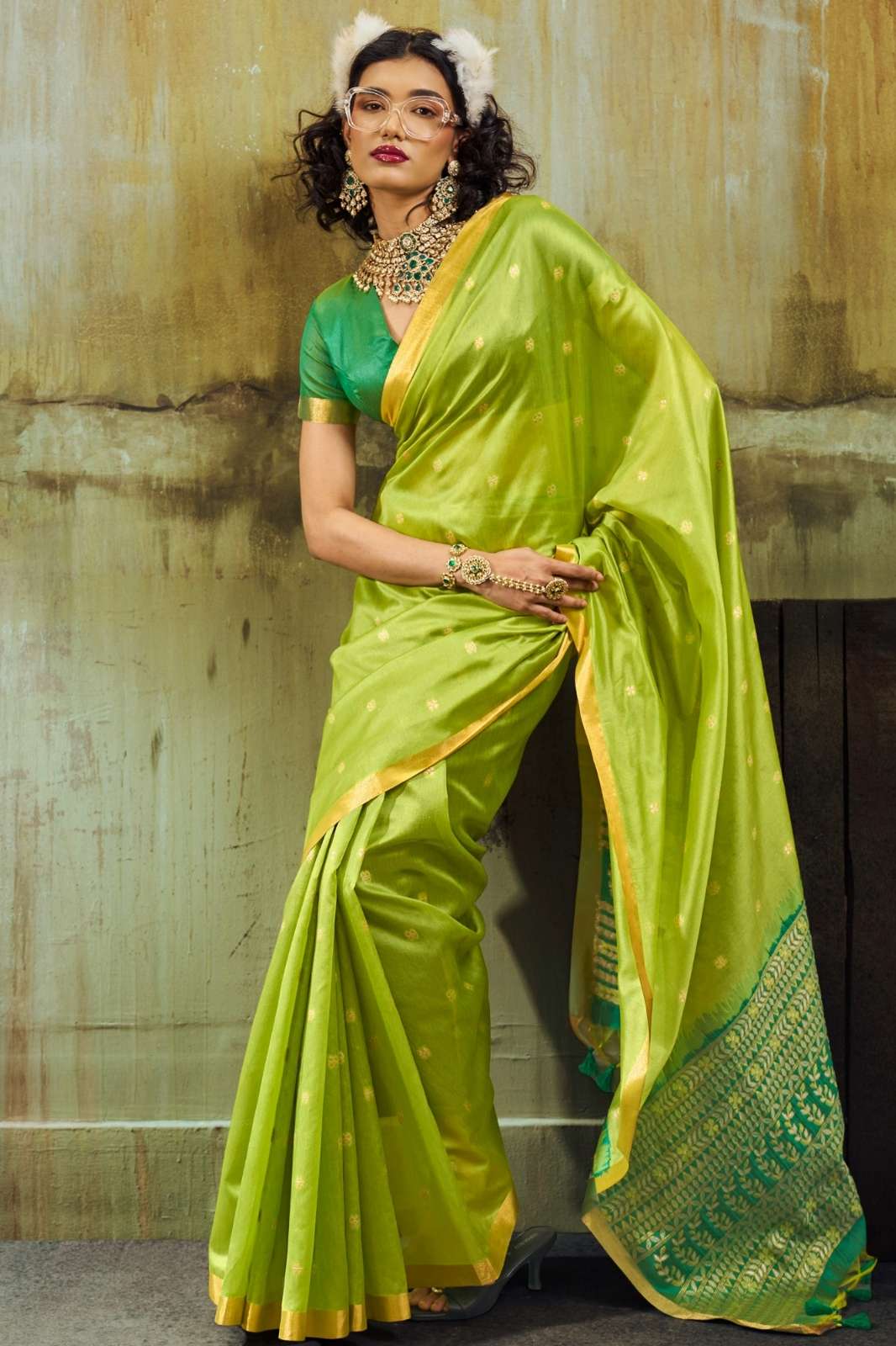 RAJTEX PRESENTS Kanoi Zardos Tussar Silk Handloom Weaving Saree Collection