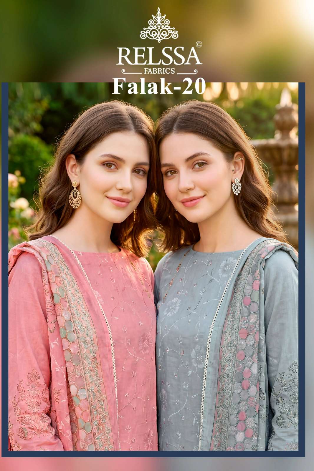 Relssa FALAK 20 Superior Cotton Digital Print & Embroidered Suit