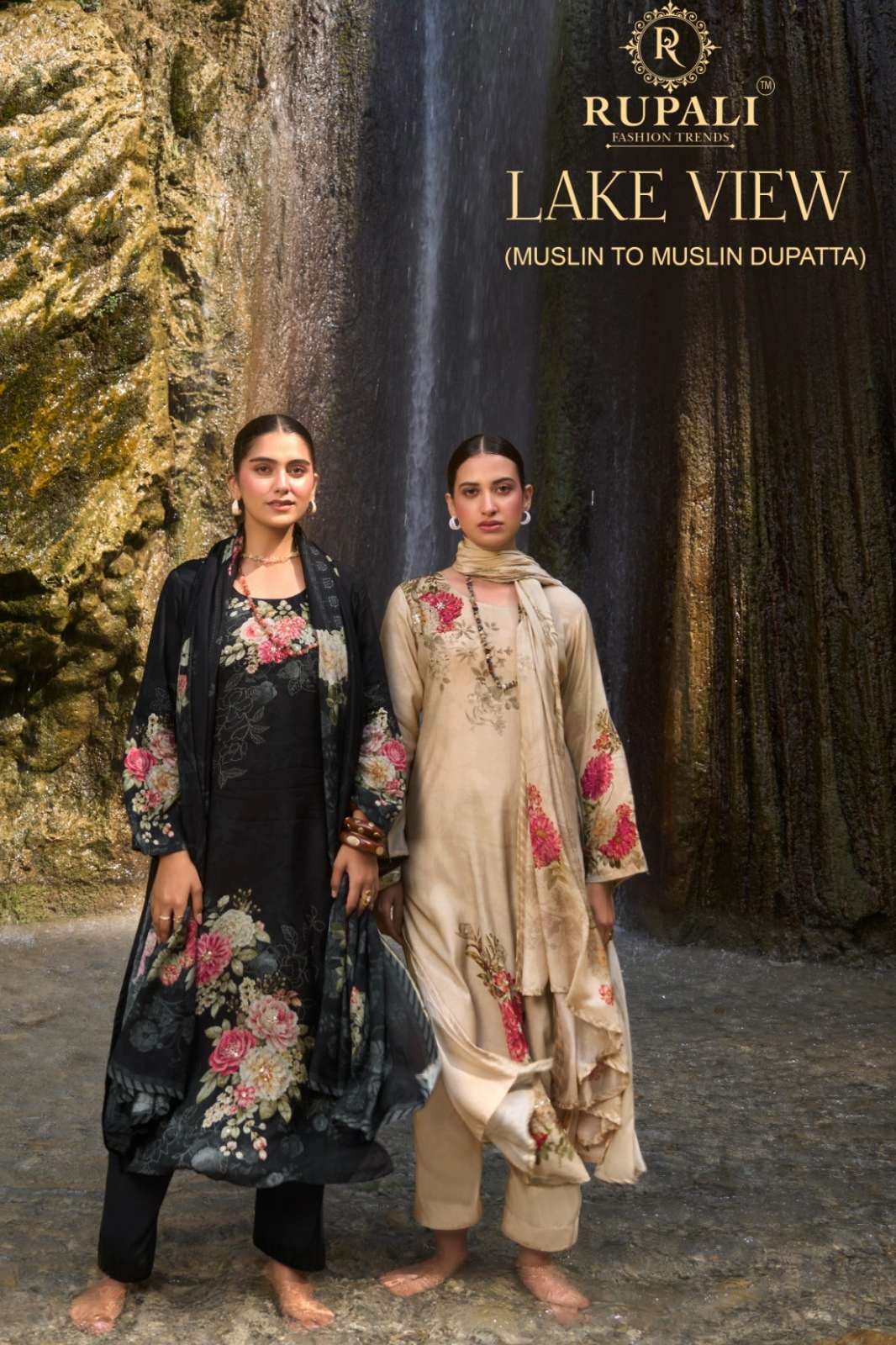 RUPALI LAKE VIEW MUSLIN DIGITAL PRINTED & EMBROIDERY WORK SUIT