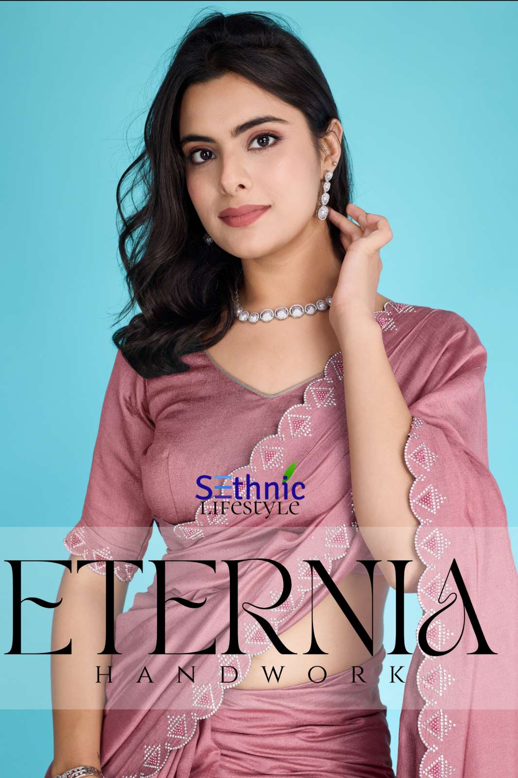 Sethnic Lifestyle ETERNIA Khadi Shimmer Diamond Zarkan & Handwork Saree Collection