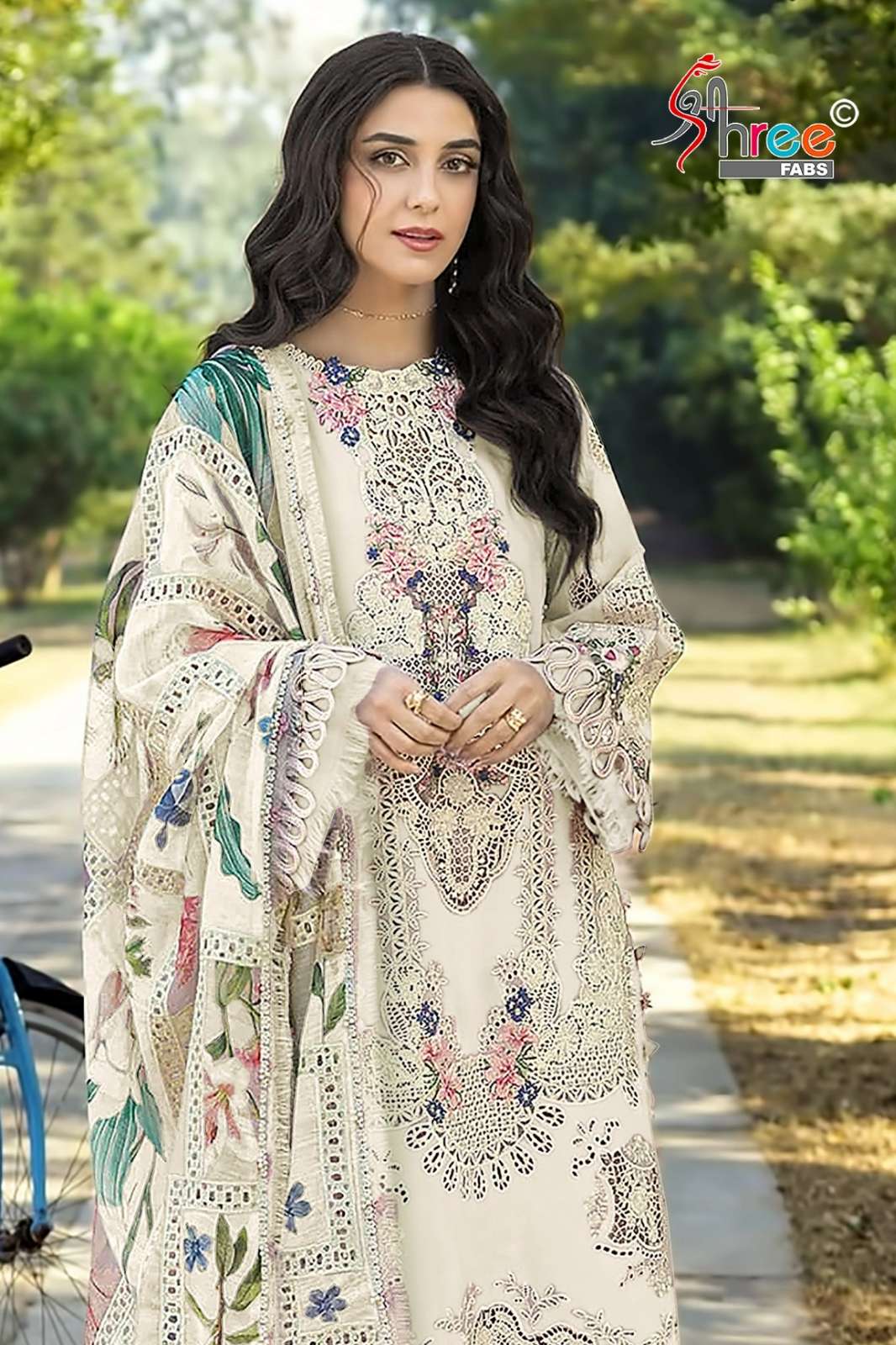 Shree Fab OMBRE PREMIUM VOL 6 pure cotton with heavy self Embrodered Pakistani Suit