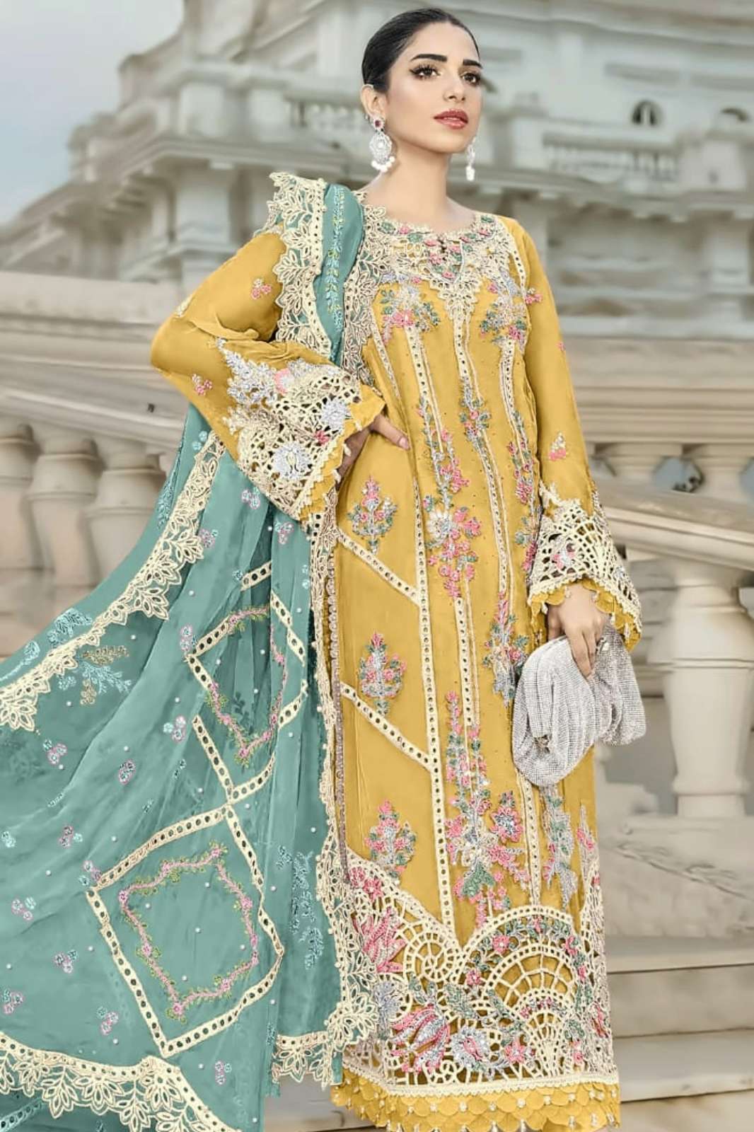 Shree Fab SF 5566 Beautiful Embroidered Chiffon Pakistani Suit