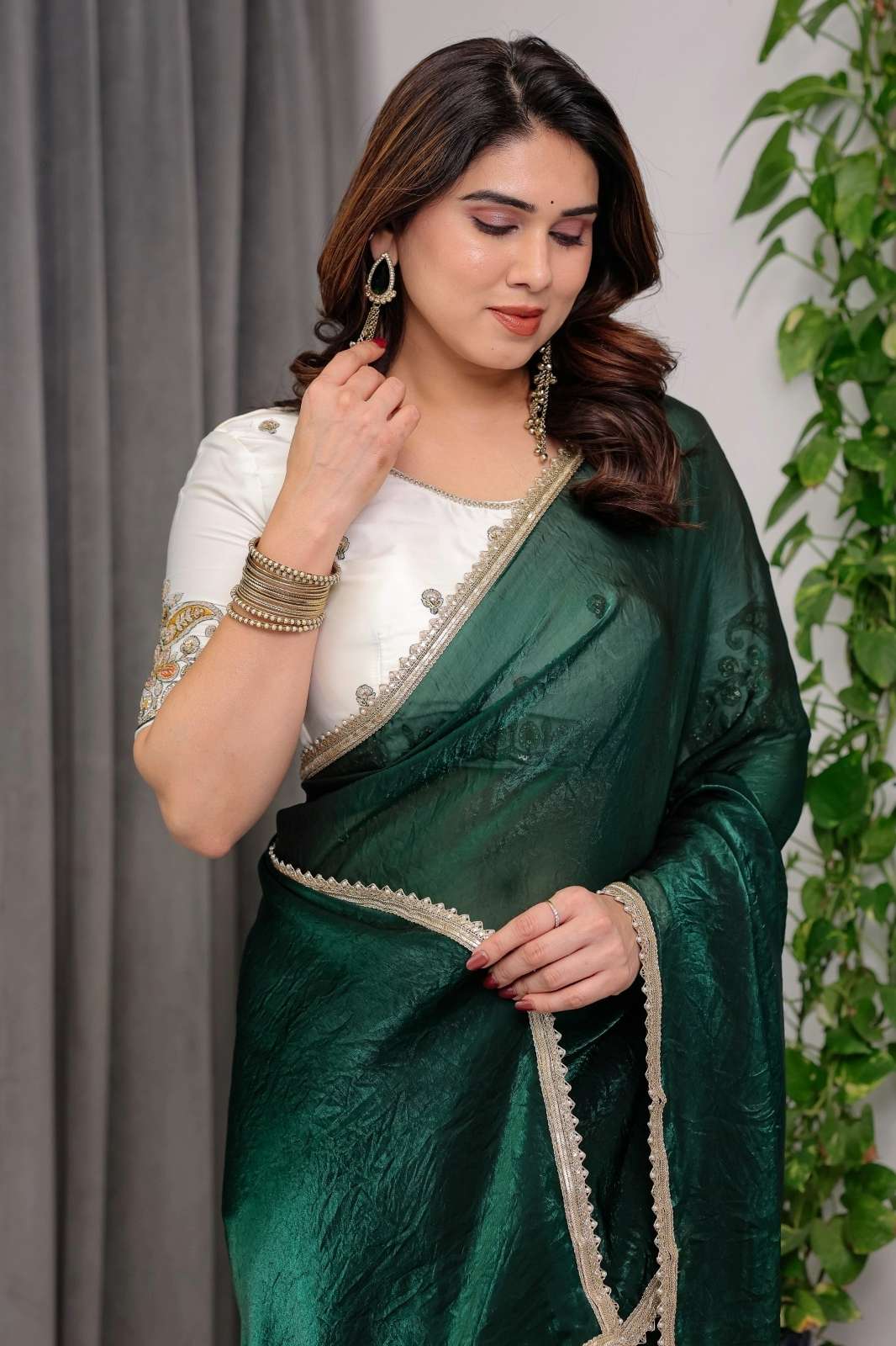 Shri Balaji Emporium 22196 Fendy Satin sarees collection
