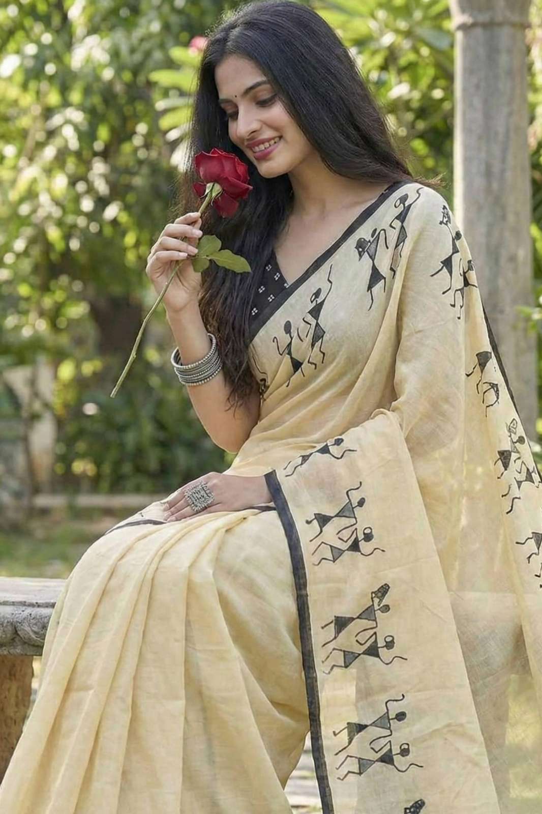 Shri Balaji Emporium 22263 Premium Linen digital print saree