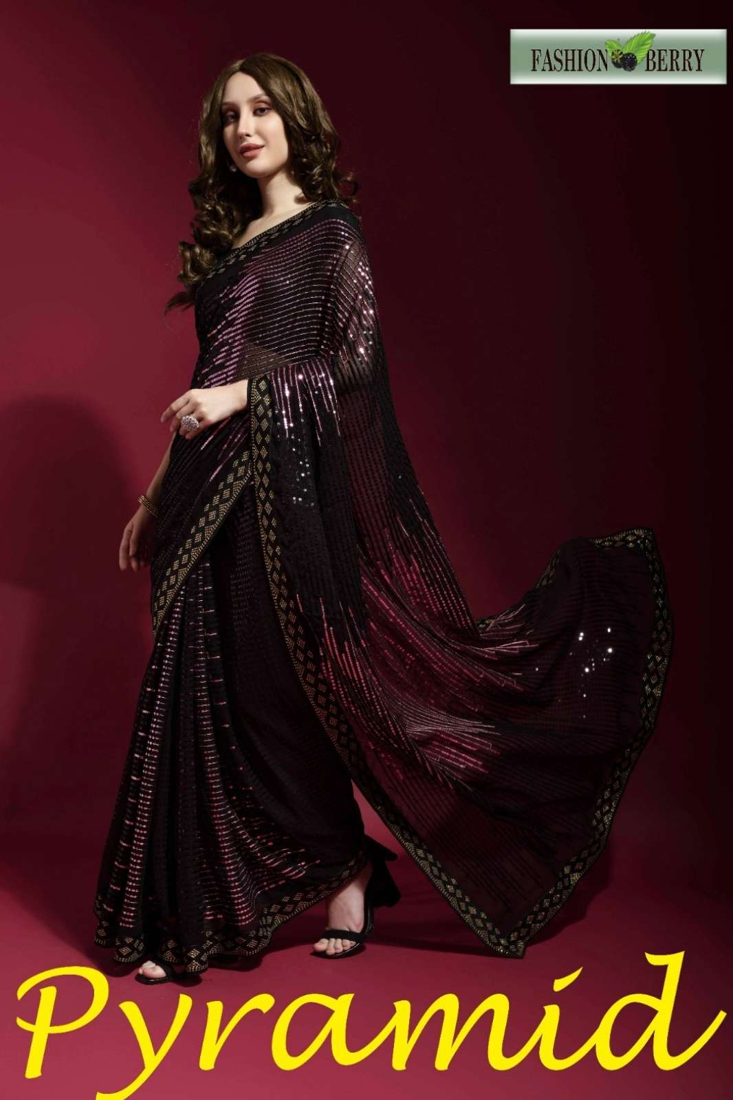 Shri Balaji Emporium 22273 Heavy Georgette Beautiful Sequence Embroidery Work Saree Collection