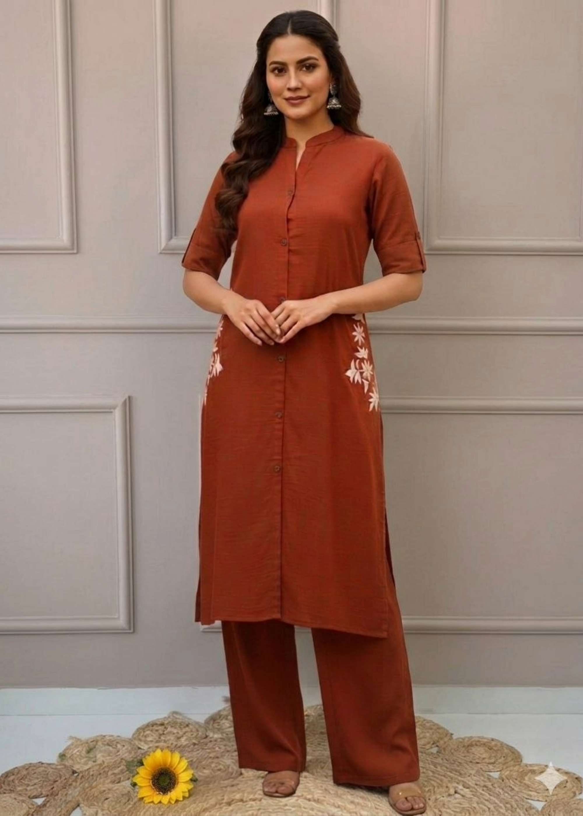 Shri Balaji Emporium 22365 Ready to wear chinnon With embodiary work Kurti 