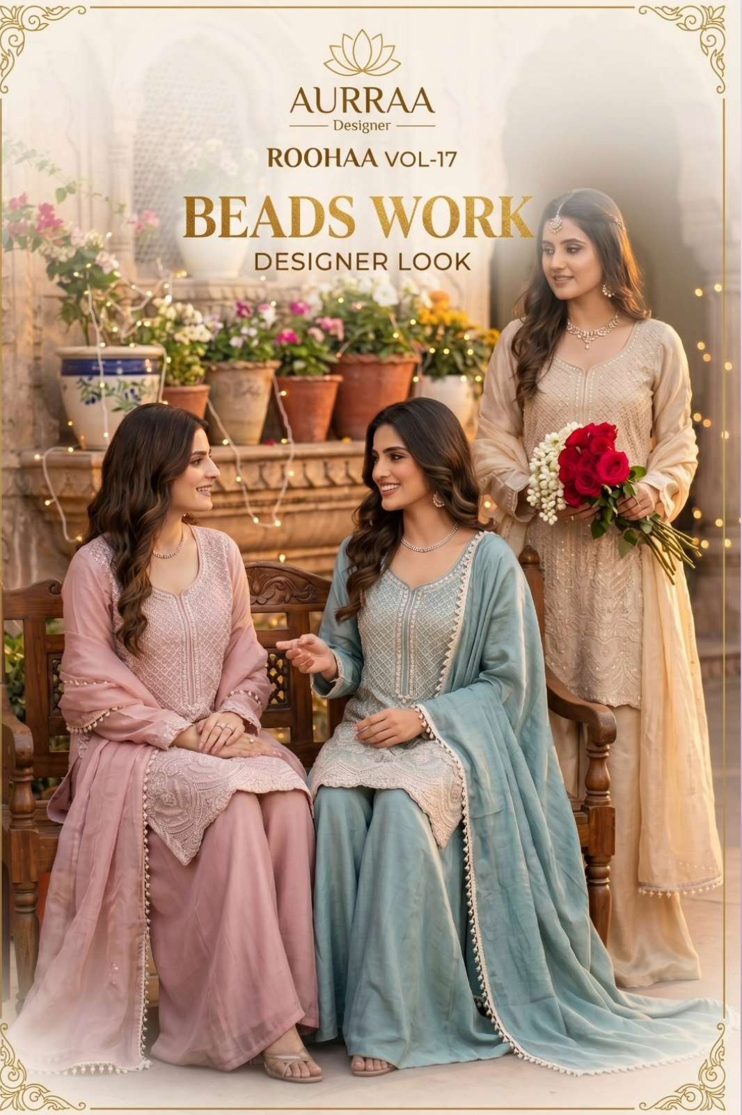 Shri Balaji Emporium 22394 READY TO WEAR PREMIUM CHINON SILK BEADS WORK SUIT 