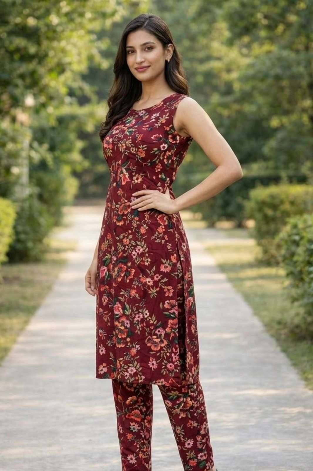 Shri Balaji Emporium 22424 Ready To Wear Crepe Fabric Flower Print Kurti