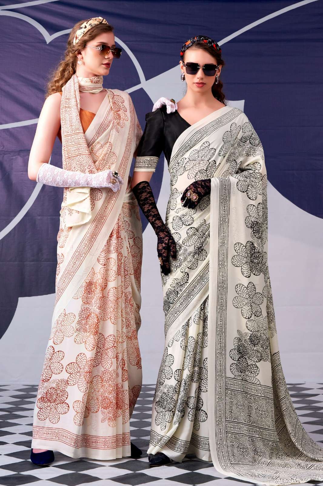 Shri Balaji Emporium 22428 Satin Silk Floral Printed Regular Wear Saree