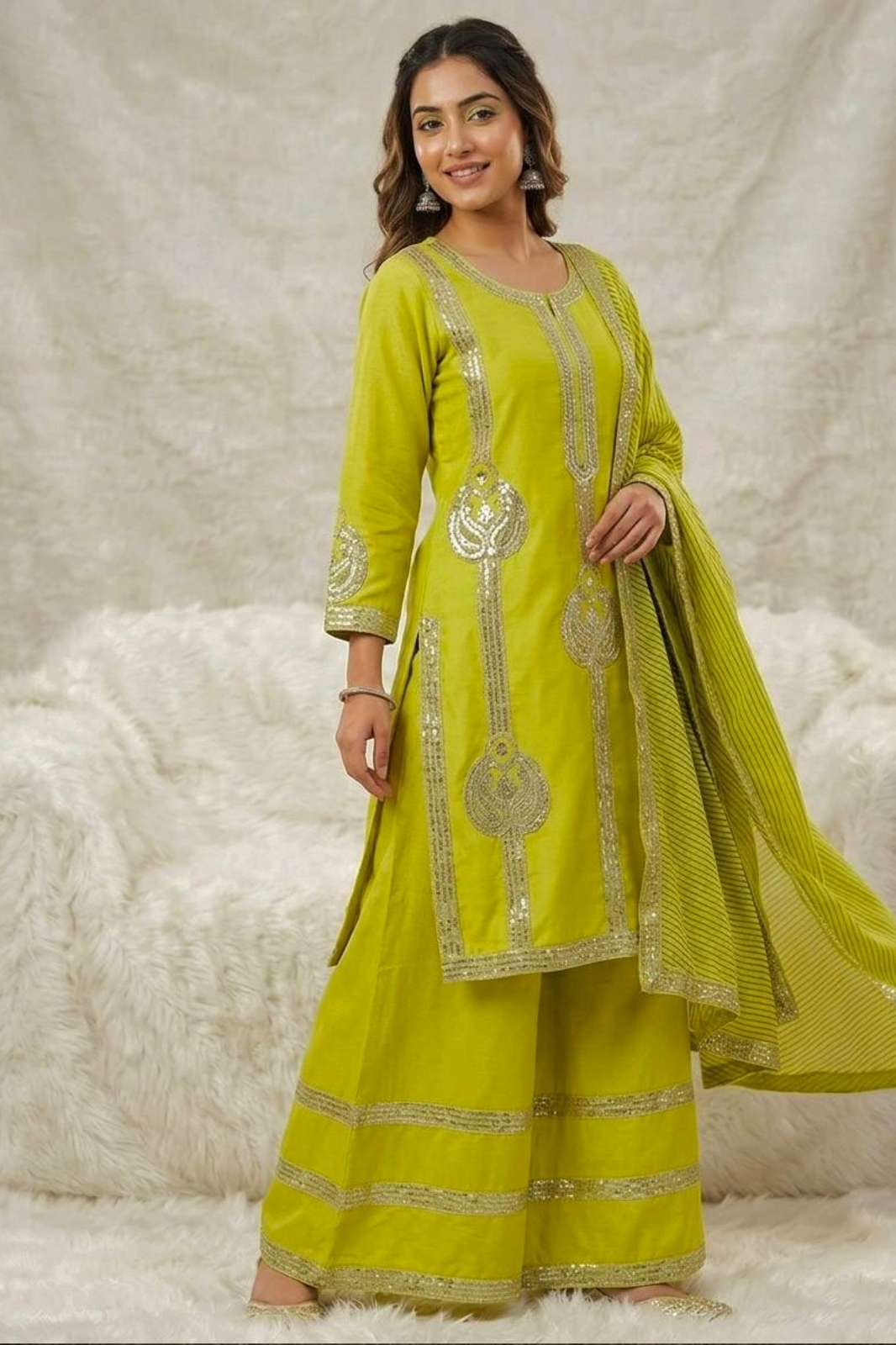 Shri Balaji Emporium 22450 Presents Chinon silk with sequins & zari work Suit 