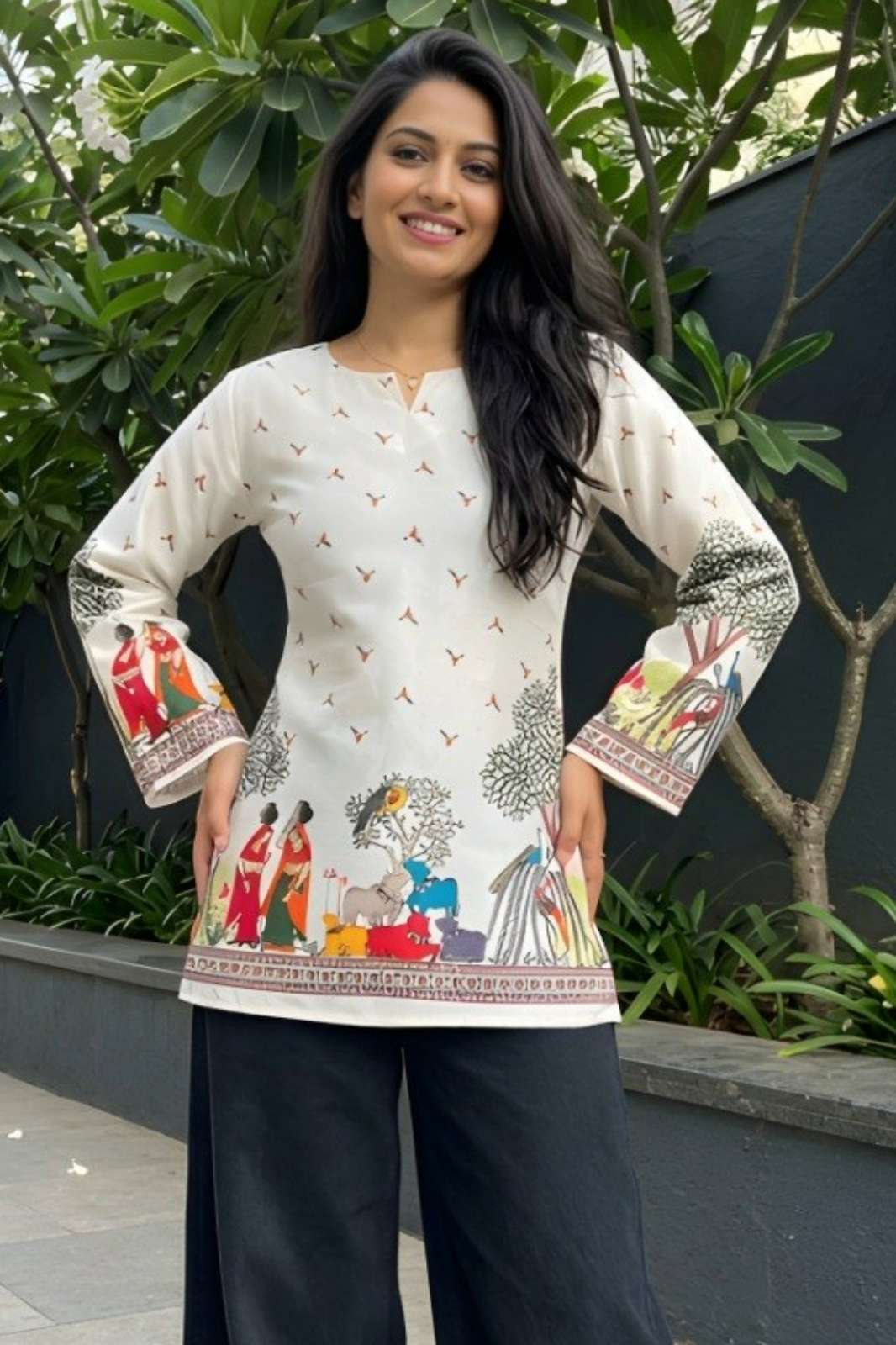 Shri Balaji Emporium 22469 Ready To Wear Cotton Blend Kalamkari Print Kurti