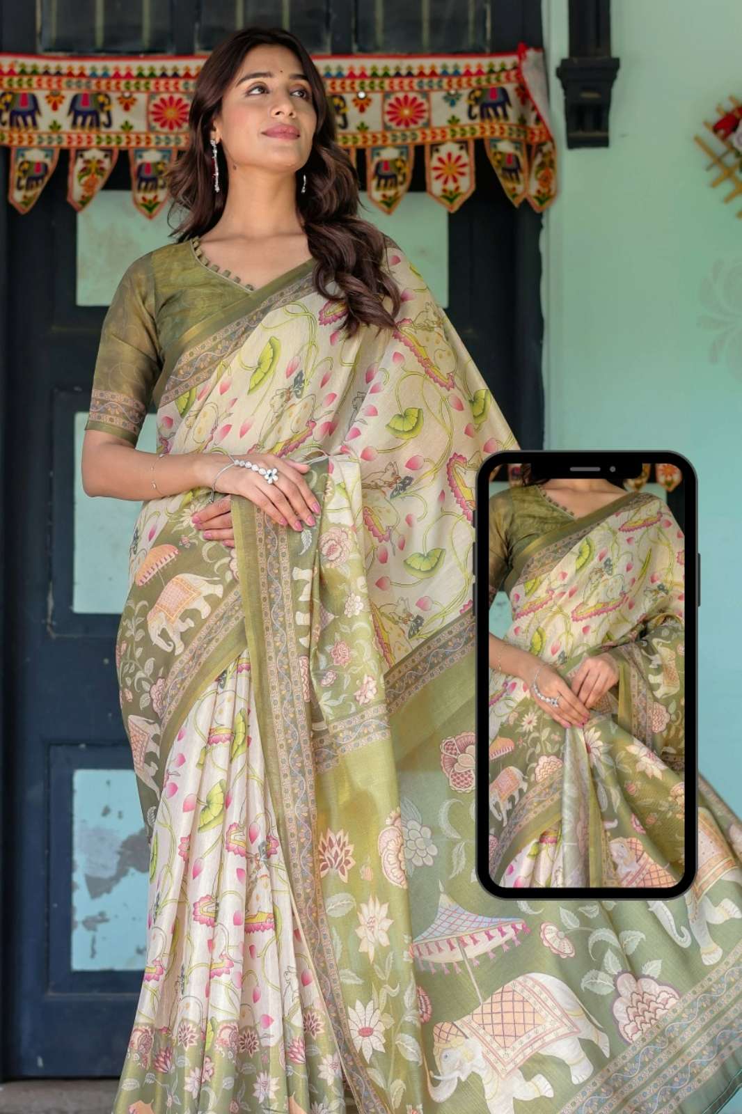 Shri Balaji Emporium 22549 HANDLOOM COTTON SAREE COTTON