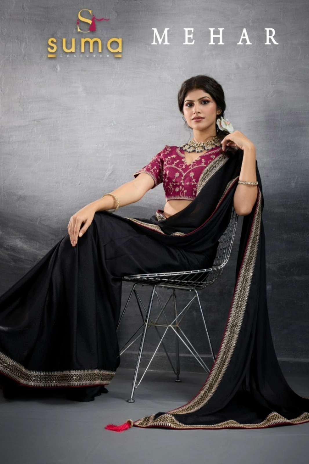 Shri Balaji Emporium 22550 Star Georgette With Heavy Border Saree