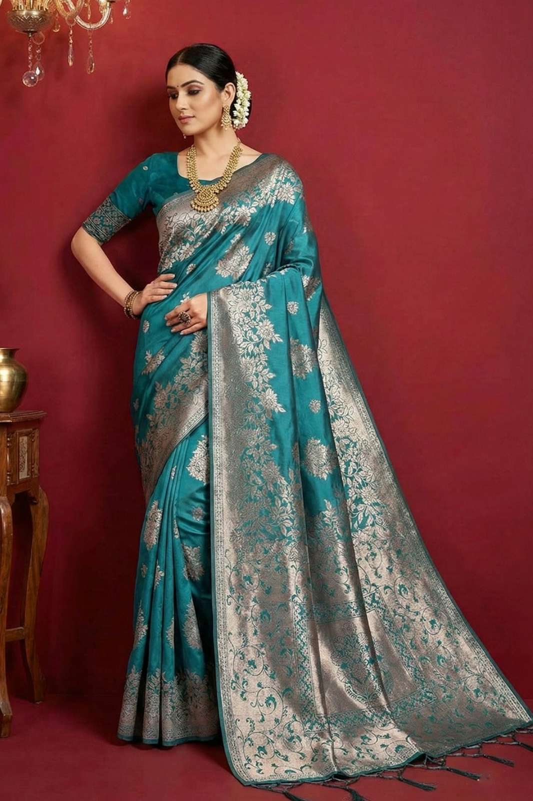 Shri Balaji Emporium 22553 Silk Blend Weaving saree collection