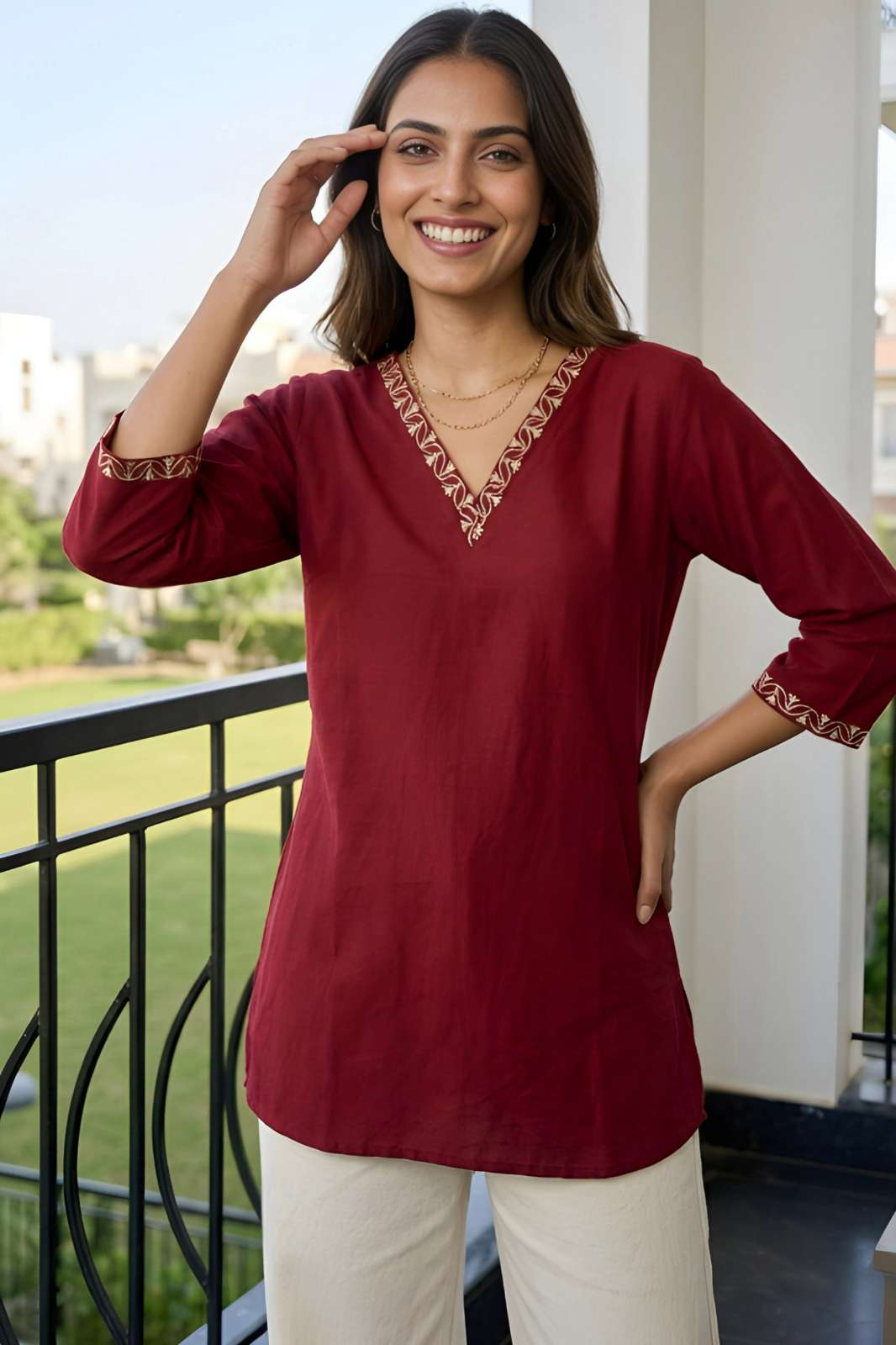 Shri Balaji Emporium 22592 Ready To Wear Roman silk Embroidered Kurti