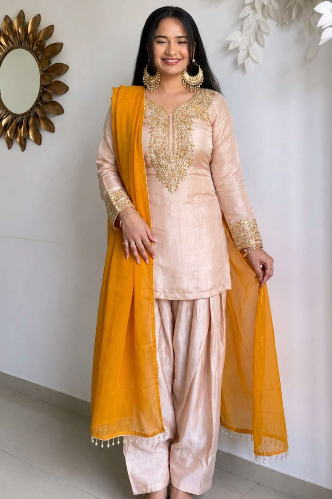 Shri Balaji Emporium 22971 Satin Glass Thread Embroidery With Embroidery work Farsi Salwar Suit