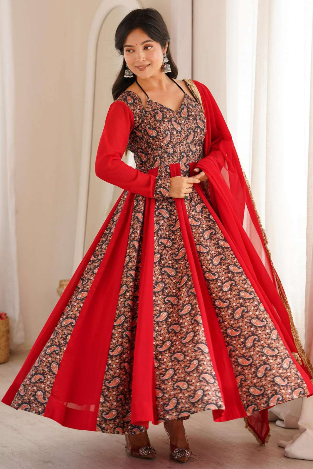 Shri Balaji Emporium 23028 Ready to Wear Blooming Georgette Embroidered Pakistani Suit