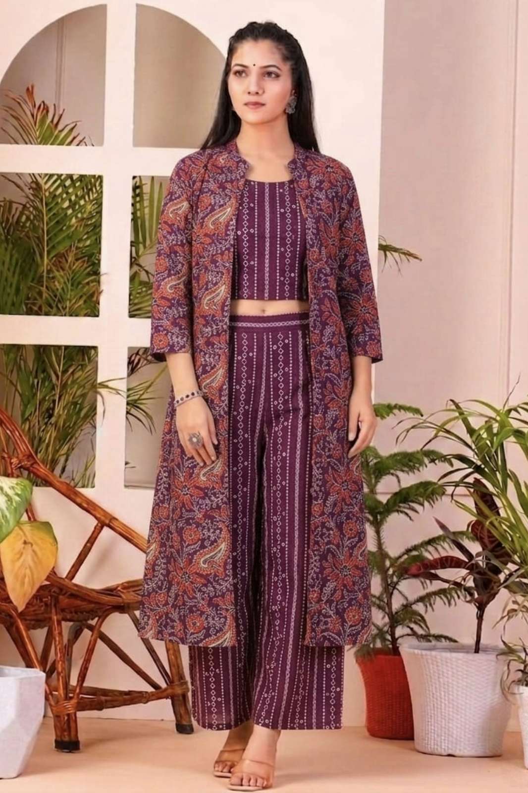 Shri Balaji Emporium 23092 Ready to Wear Bagru Hand Block Printed Pure Cotton Co ord Set