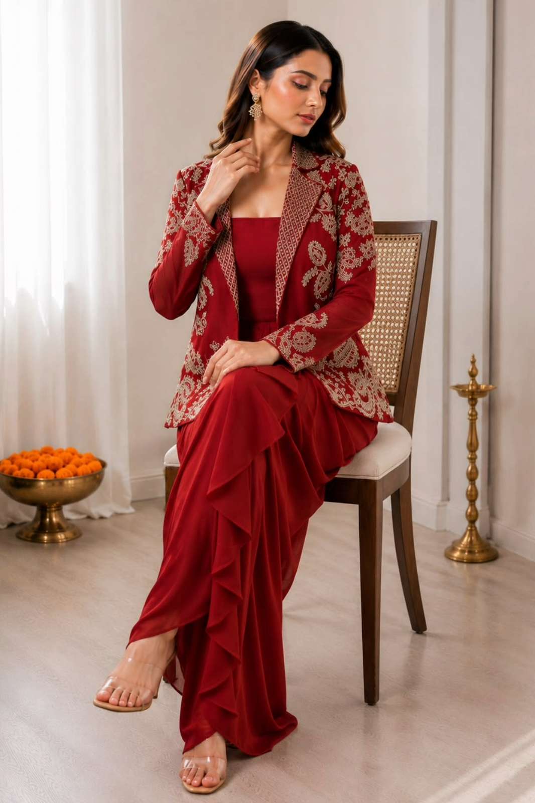 Shri Balaji Emporium BB 61 Rangoli Silk Embroidery & Sequence Work Ready to Wear Dress