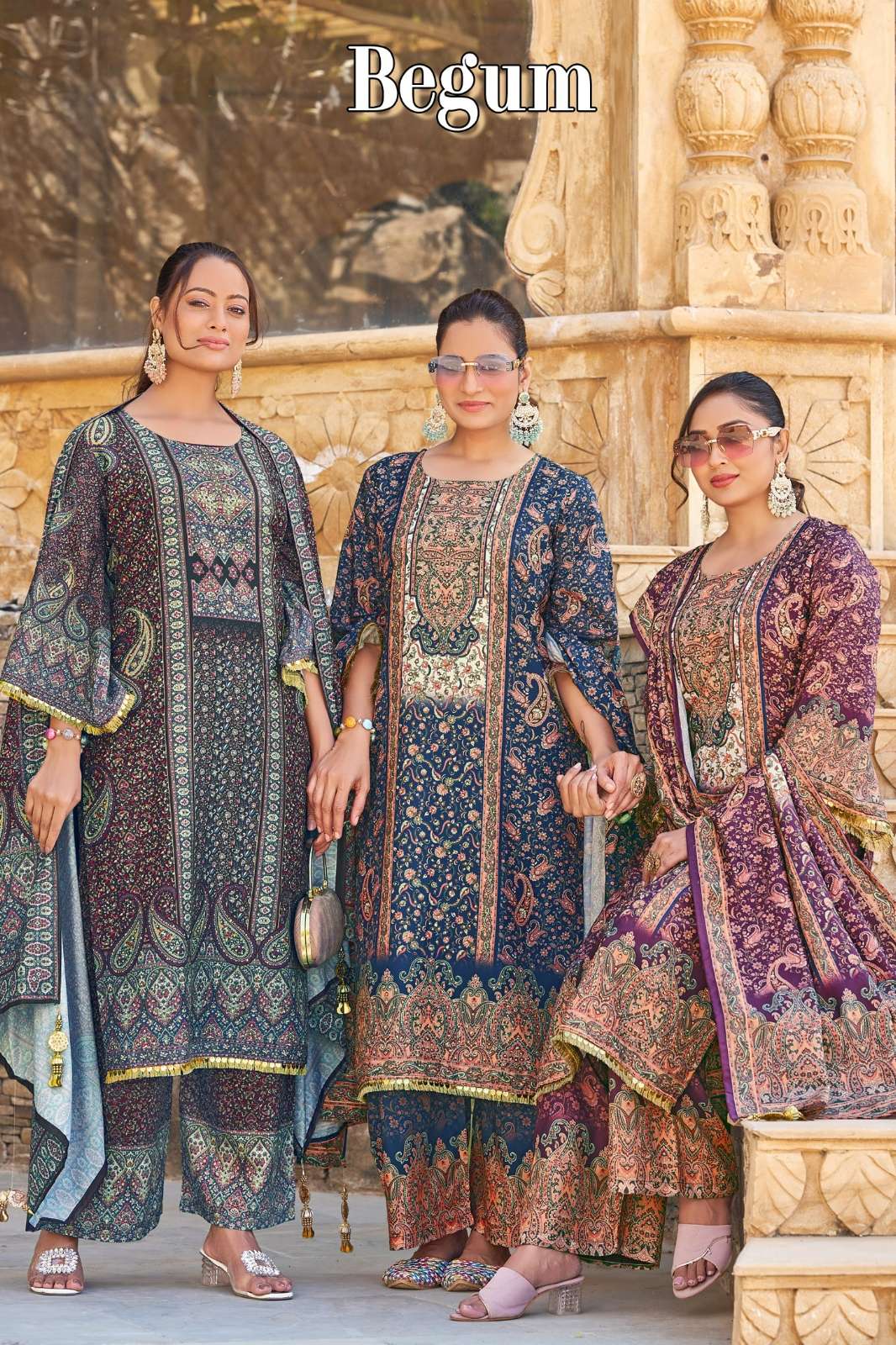 Shri Balaji Emporium BEGUM 23023 Ready to Wear Jam Satin Digital Printed Pakistani Suit 