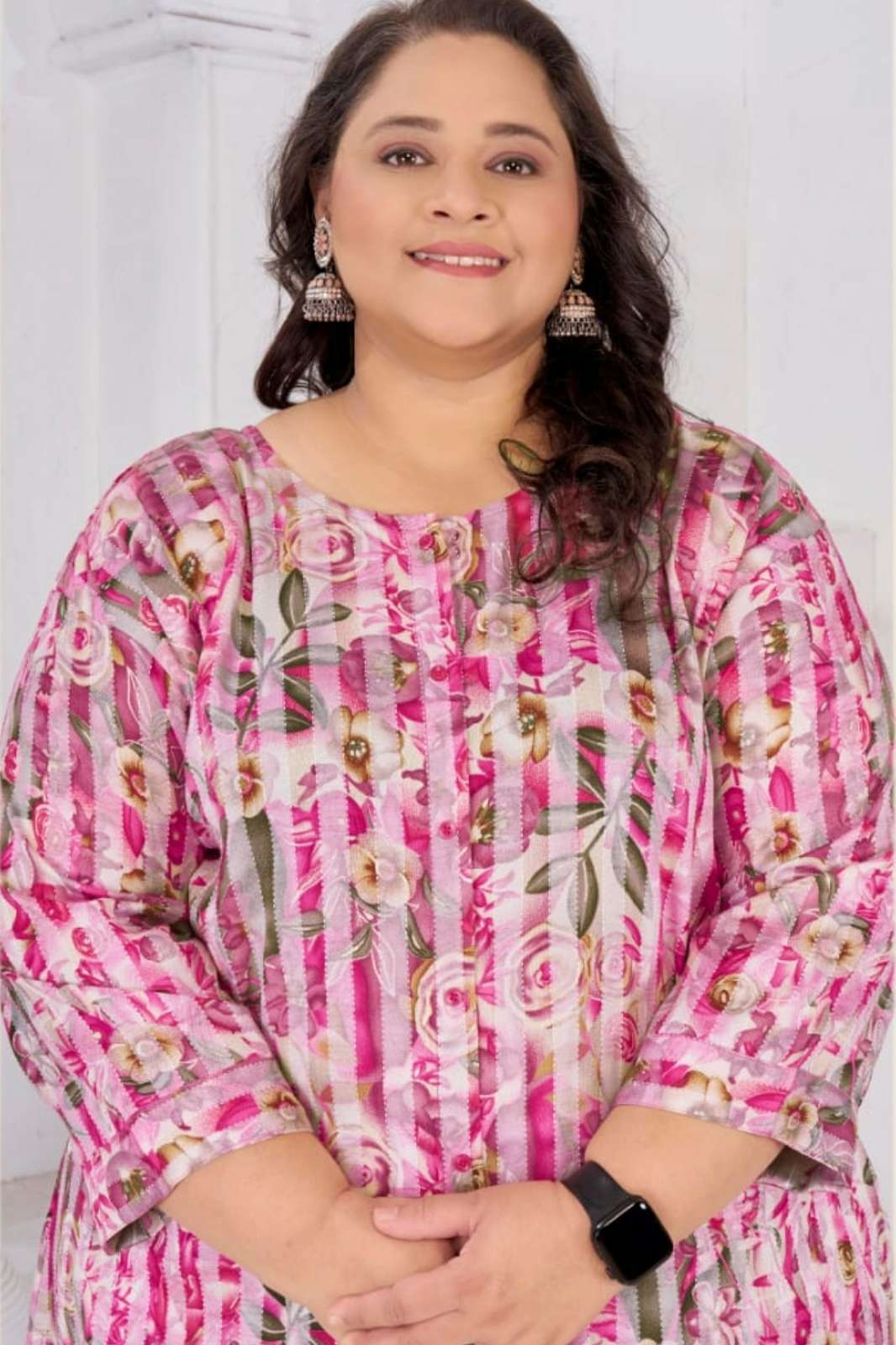 Shri Balaji Emporium BIG SIZE SUBH VOL 1️ Ready to Wear Beautiful Printed Riyon Slub Kurti