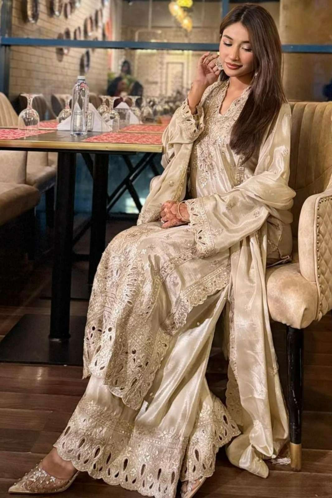 Shri Balaji Emporium DV 22838 Ready to Wear Chinon Silk With Embroidered & Sequence Work Suit