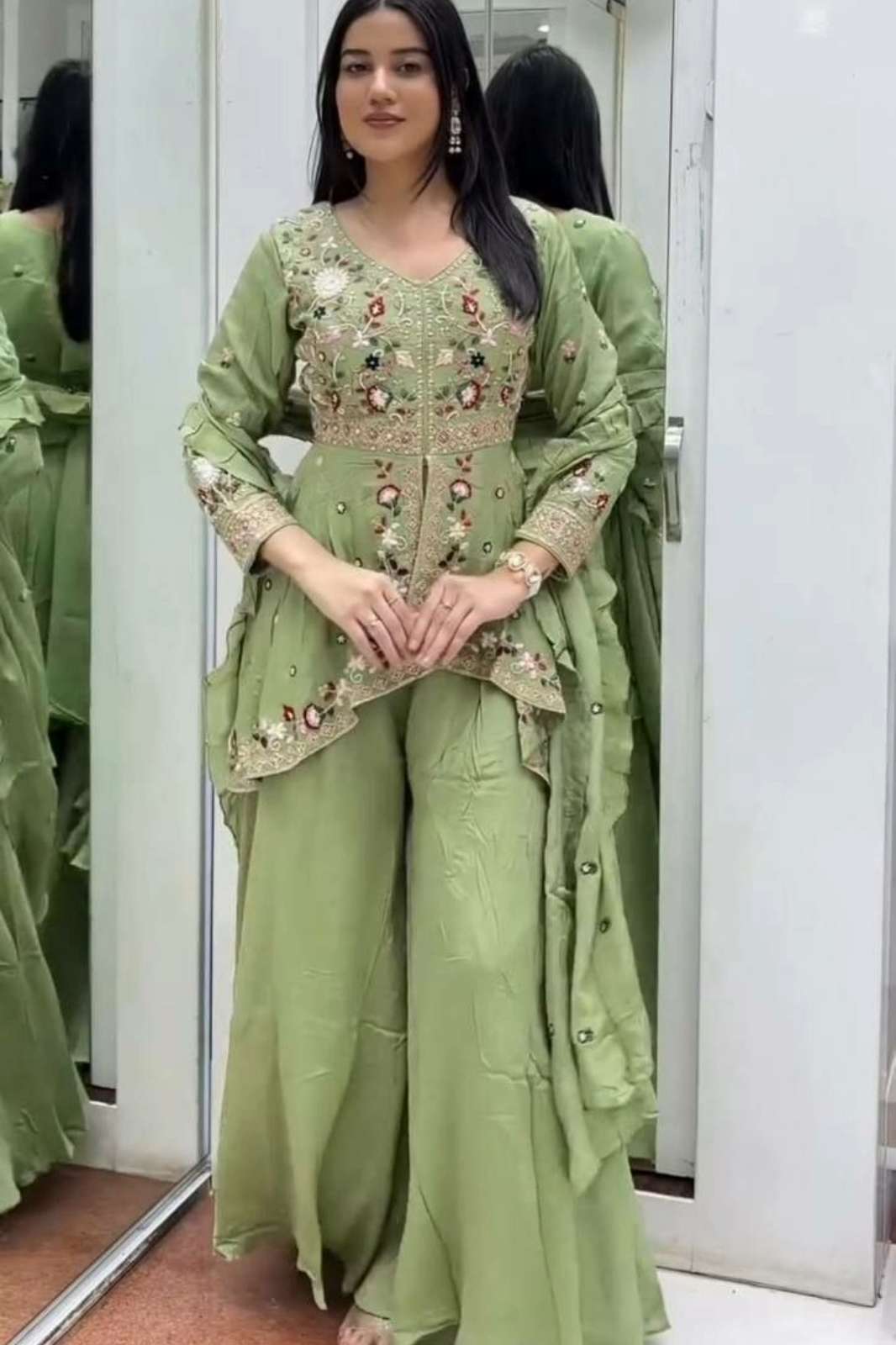 Shri Balaji Emporium DV 22965 Ready to wear Rangoli Silk Embroidery Work Suit