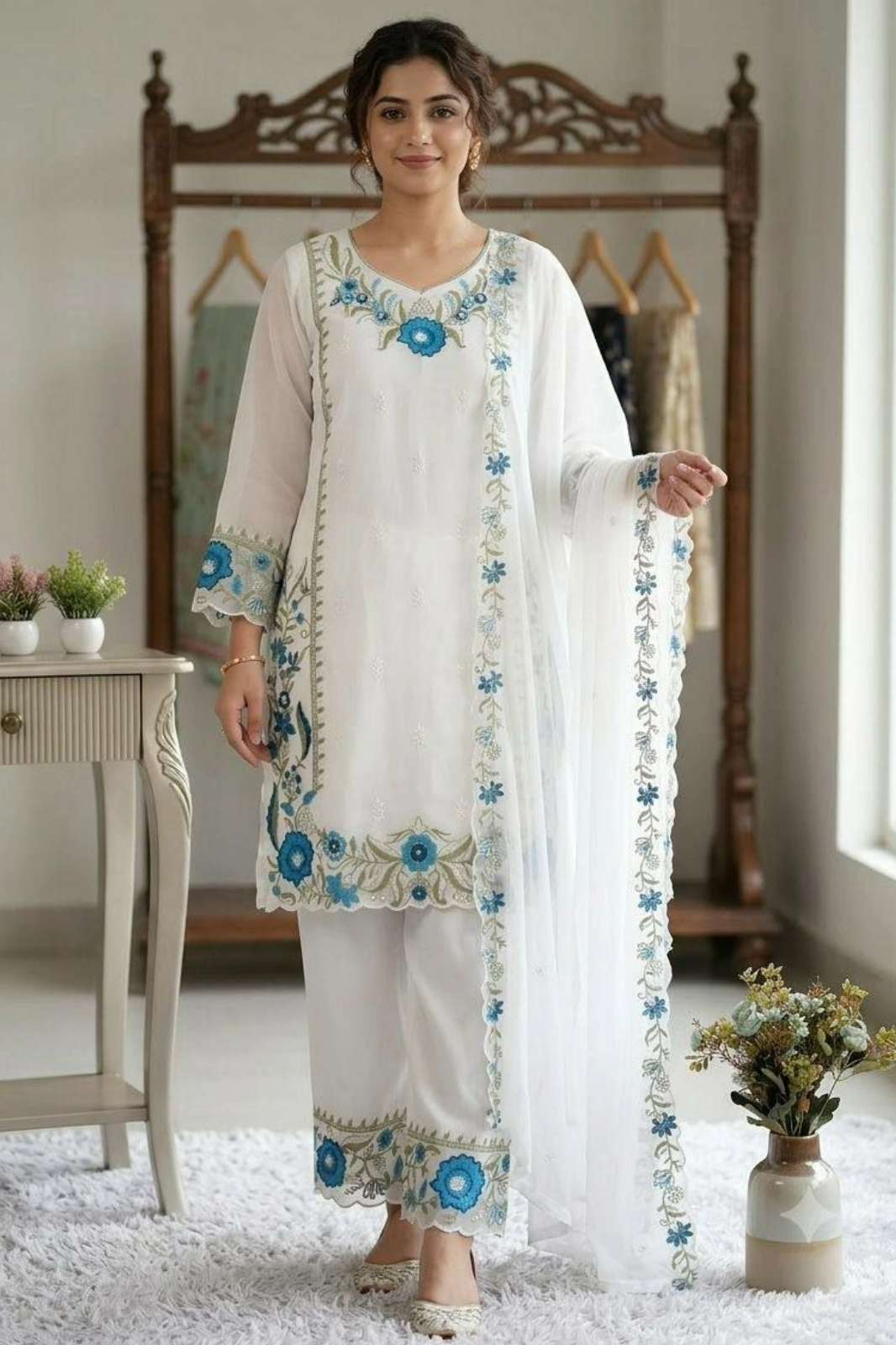 Shri Balaji Emporium DV 25990 Ready to Wear Faux Georgette Embroidery Work Suit