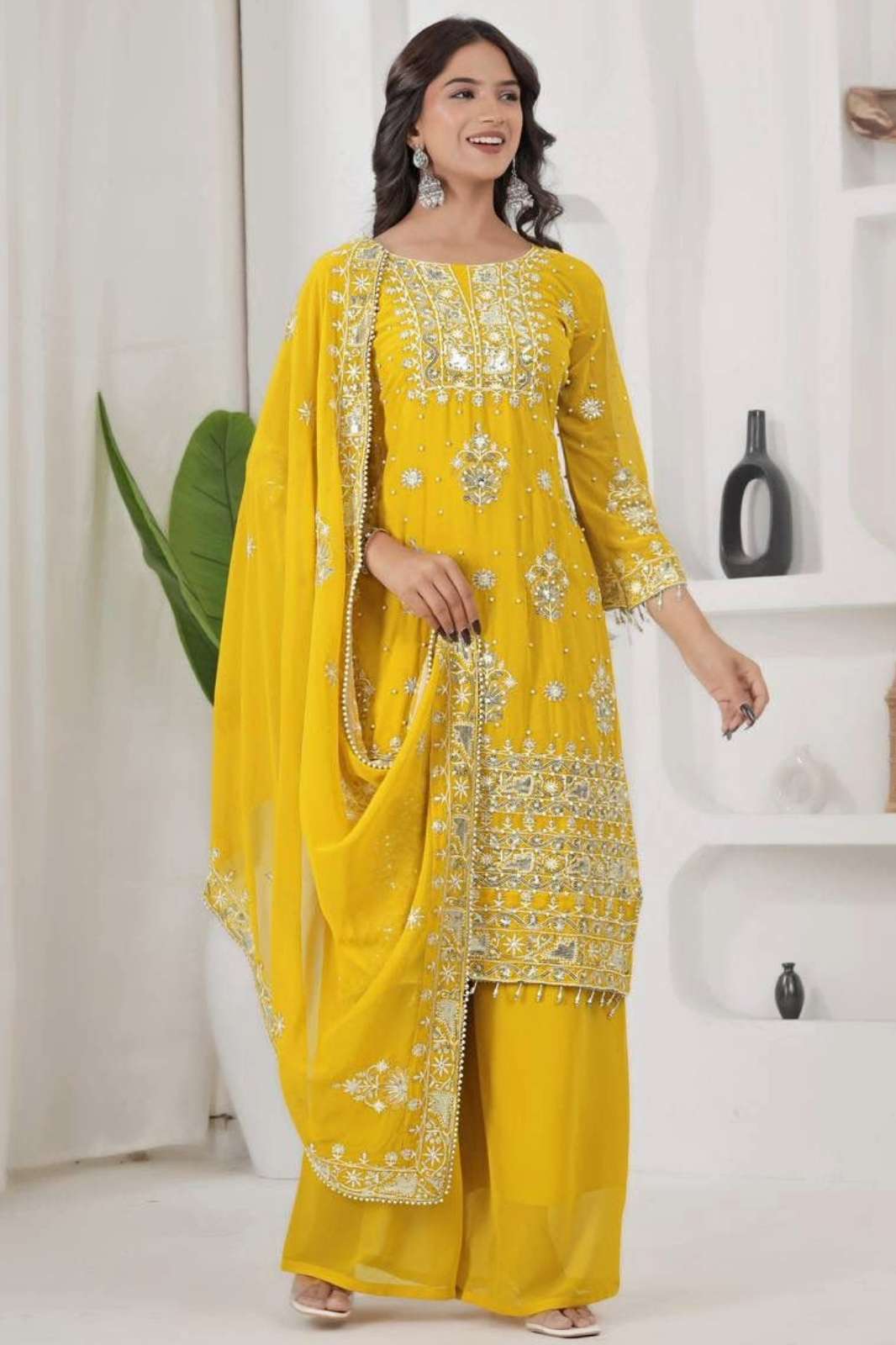 Shri Balaji Emporium JD 588 Ready to wear Faux Georgette Sequins & Zari Embroidery Work Suit