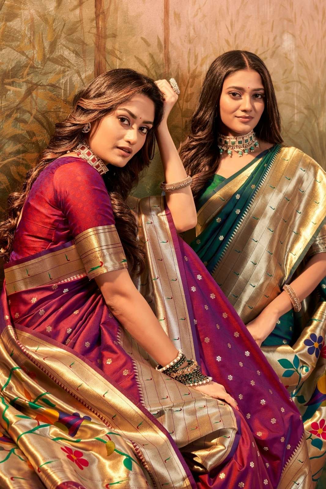 Shri Balaji Emporium PAVITRA PAITHANI PRESENTS PURE PAITHANI SILK SAREE WITH ZARI WEAVING