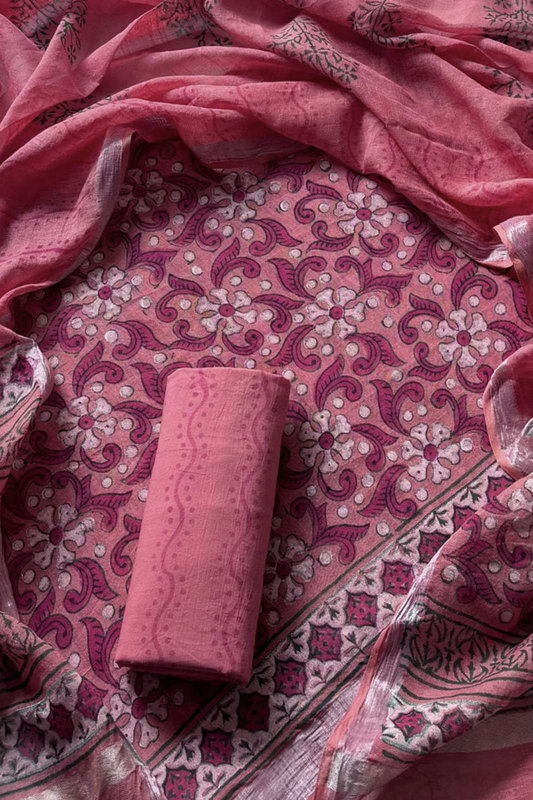 Shri Balaji Emporium RF 23084 Bagru Hand Block Printed Linen Unstitched Suits