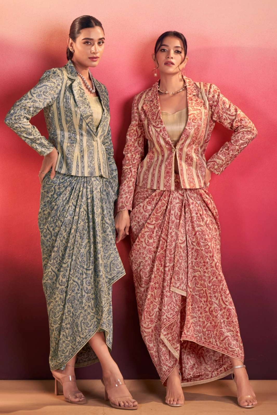 Shri Balaji Emporium RUHVEE Tasar Silk Fabric Ready to wear dress