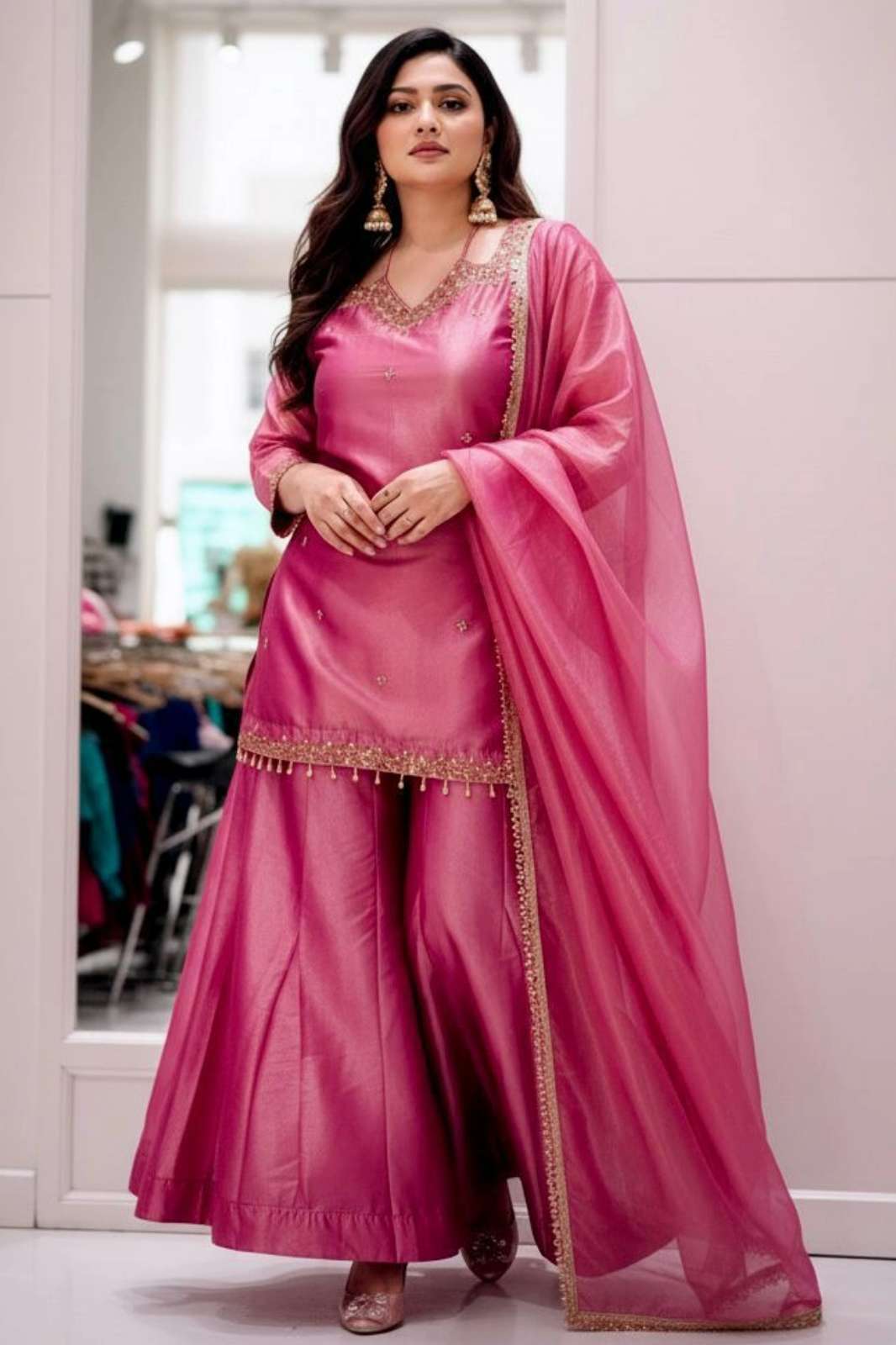 Shri Balaji Emporium VF 236 Ready to wear Beautiful fandy silk Sequins & Zari Embroidery Work Suit