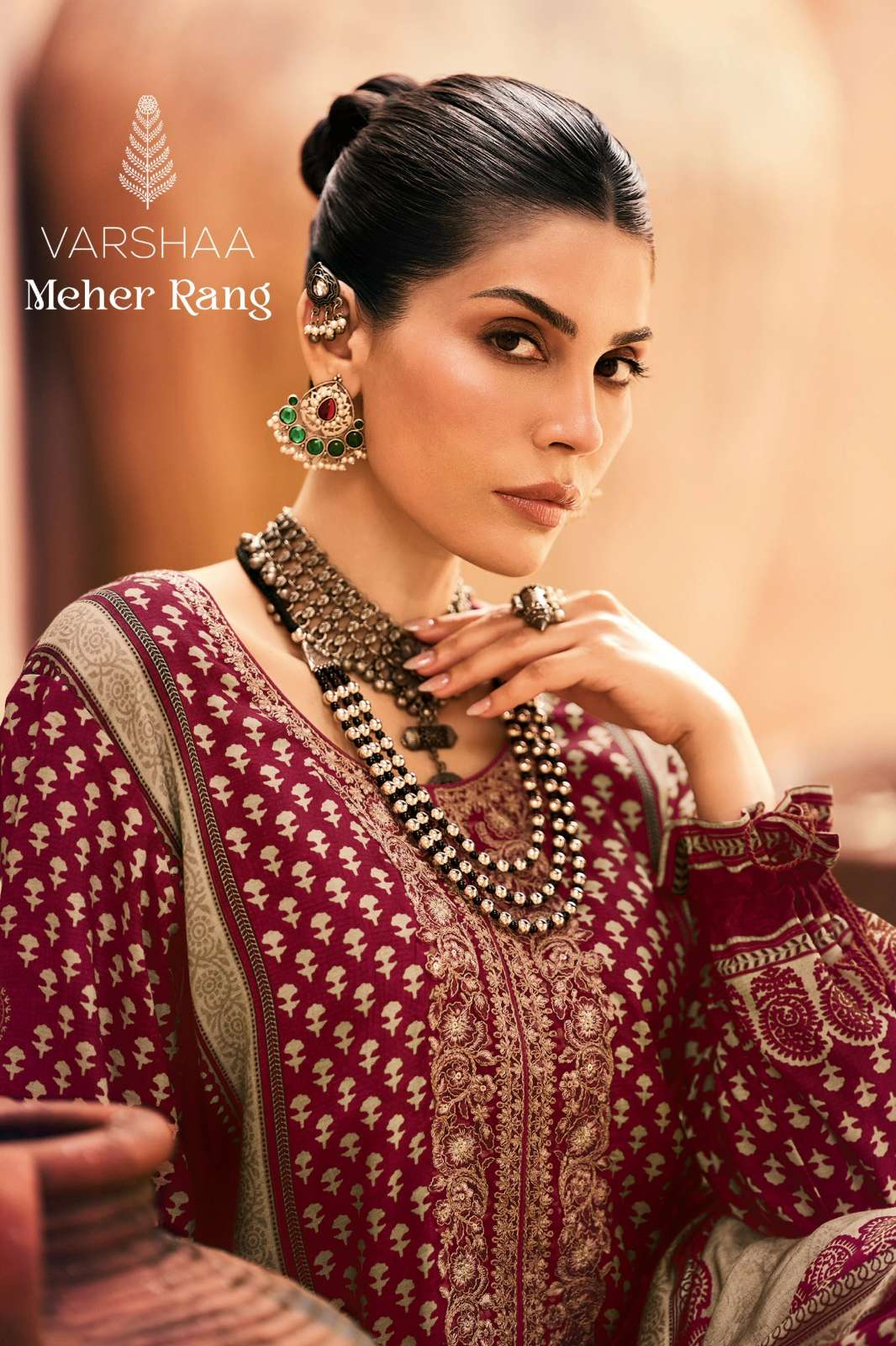 VARSHAA MEHER RANG COTTON DIGITALLY PRINTED WITH HANDWORK SUIT