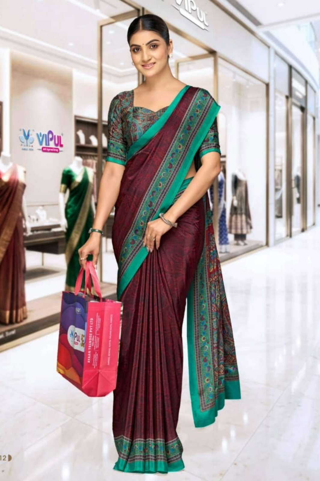 Vipul Smart silk vol 07 Series 94401 to 94412 Stunning Festive Wear Crepe Saree Collection