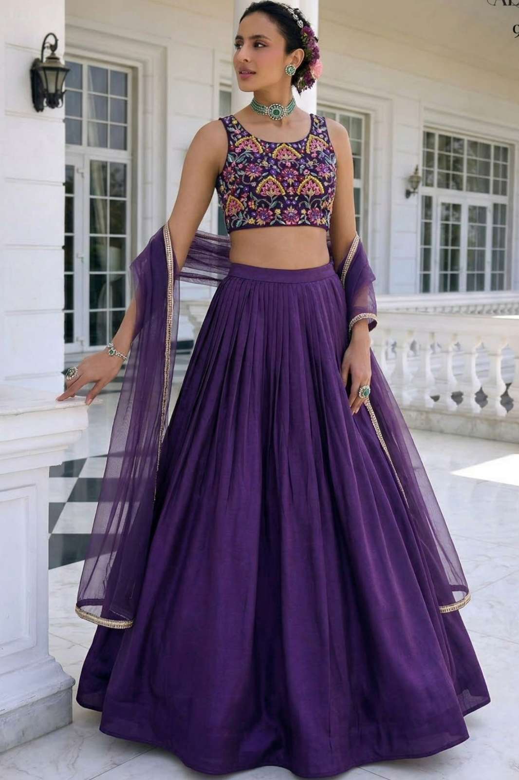 Alizeh 23432 Ready to Wear Beautiful Vichitra Silk Lehenga Choli 