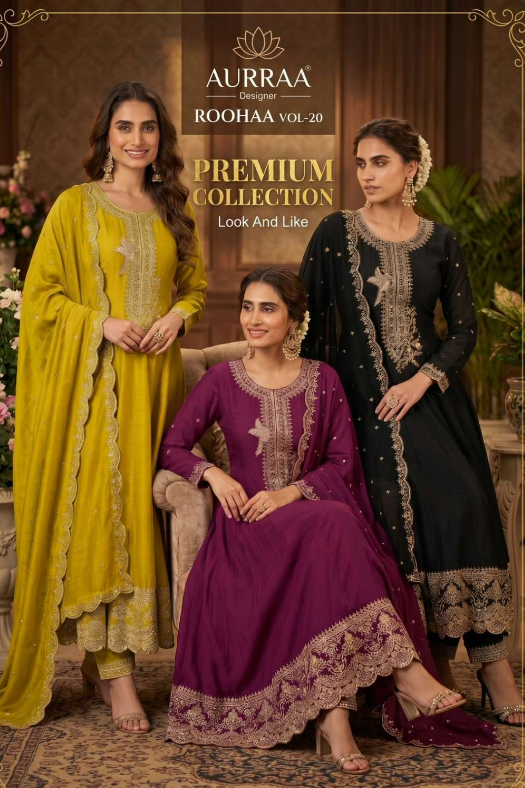Aurraa ROOHAA VOL 20 Ready to wear Embroidered Premium Silk Suit