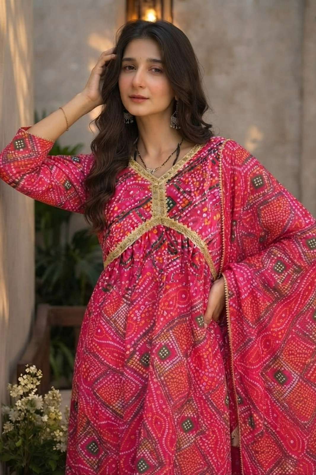 Balaji Emporium 372 Ready to Wear Bandhani Print Georgette Suit