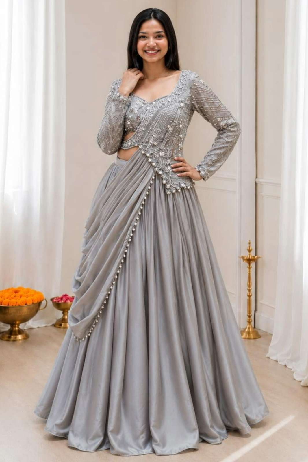 Balaji Emporium BB 23542 Ready to Wear Premium Rangoli Silk Embroided Dress 
