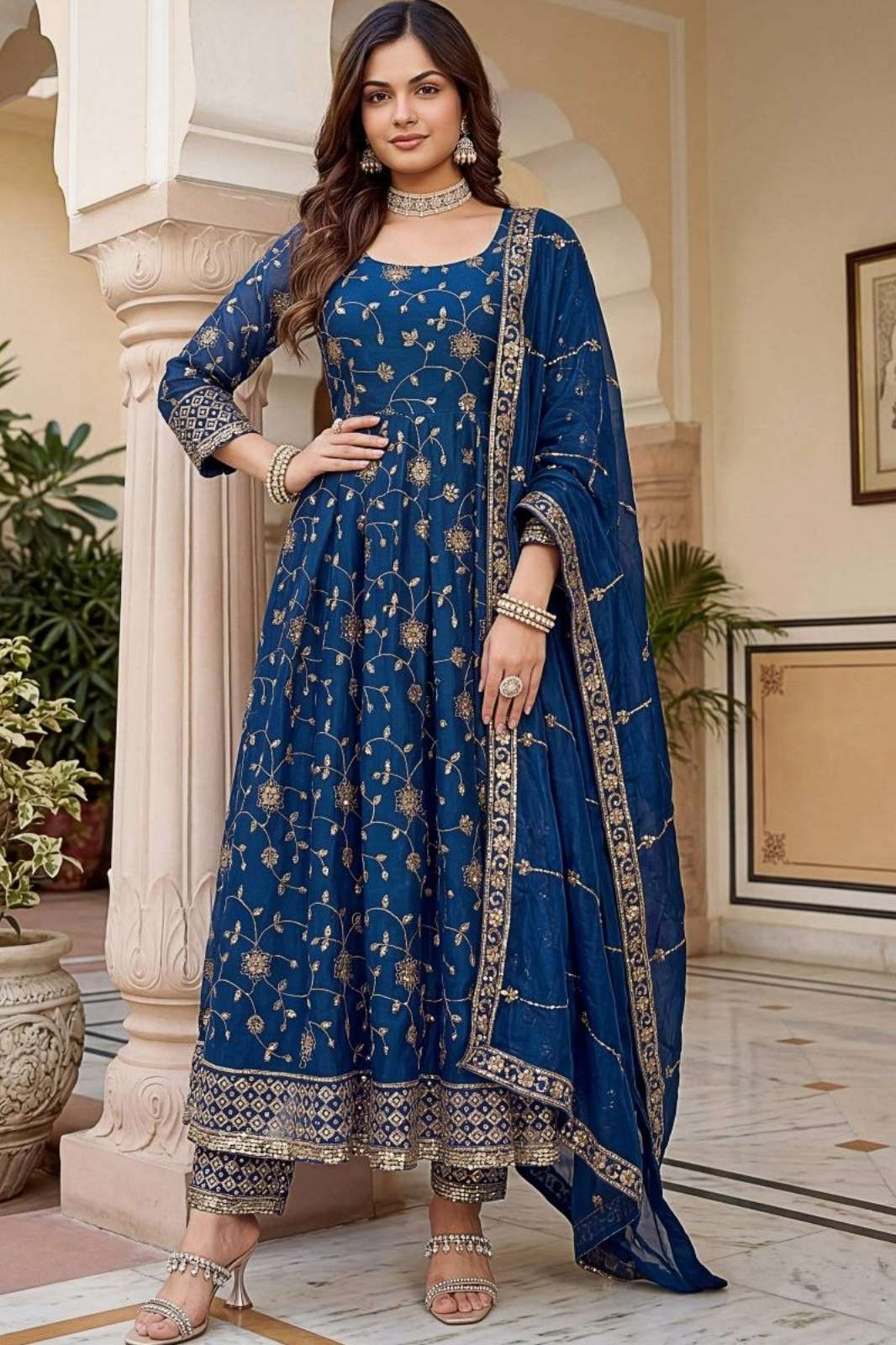 Balaji Emporium DV 23345 Ready to Wear Fandy Silk Sequins & Embroidery Work Suit