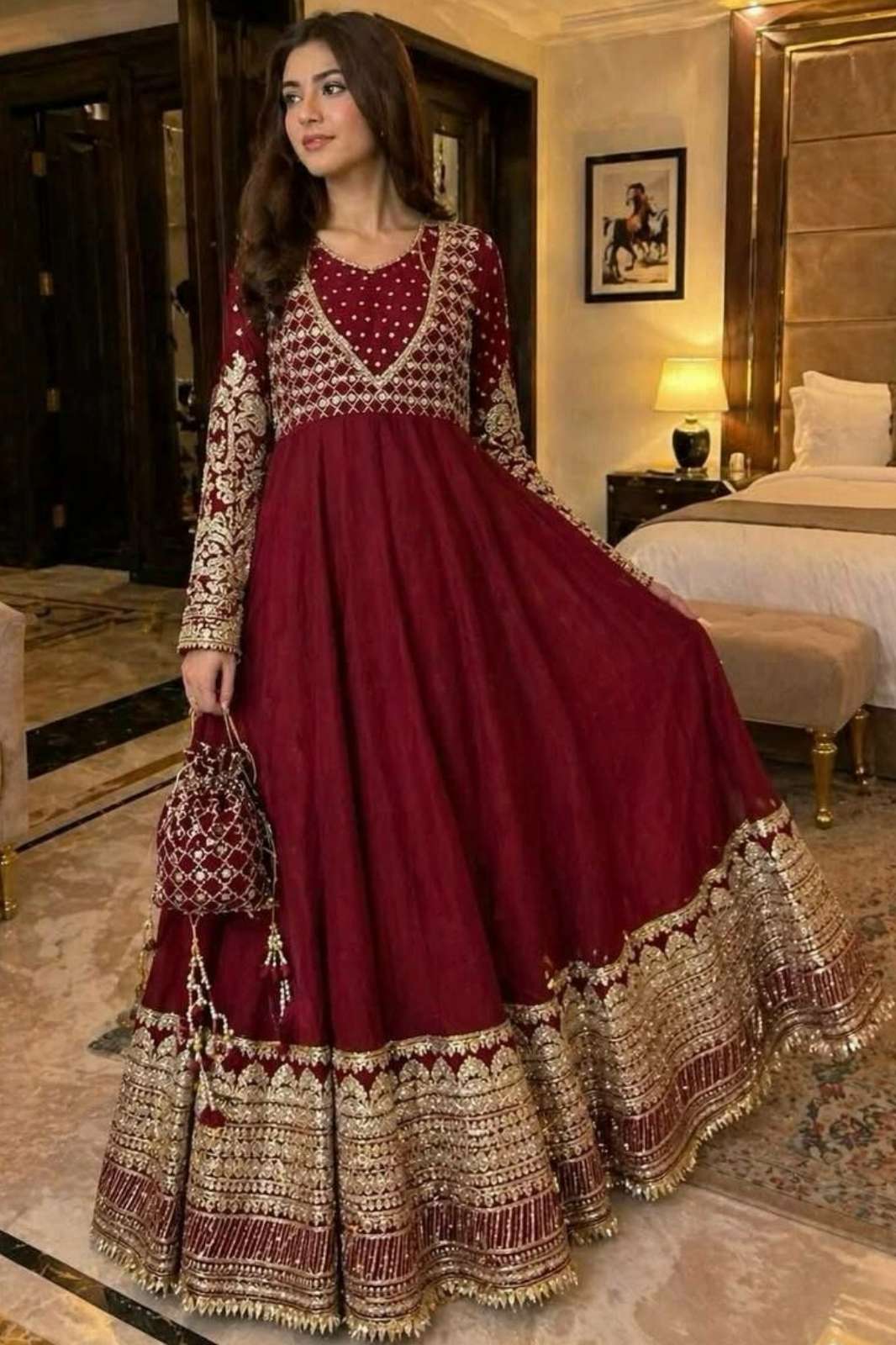 Balaji Emporium DV 23475 Ready to Wear Georgette Sequence & Embroidery Work Anarkali Suit