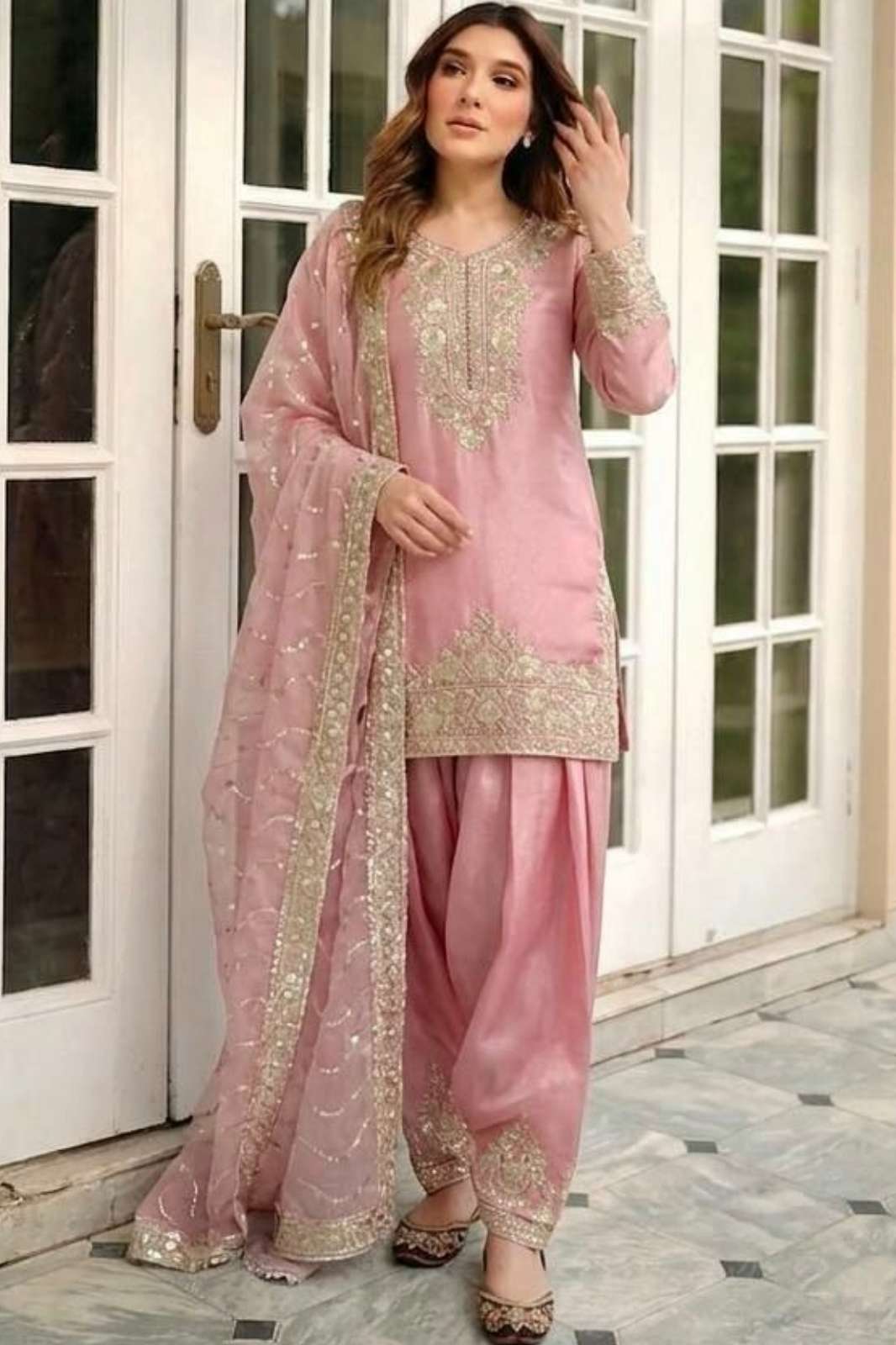 Balaji Emporium DV 23477 Ready to Wear Fandy Silk Sequins & Embroidery Work Suit