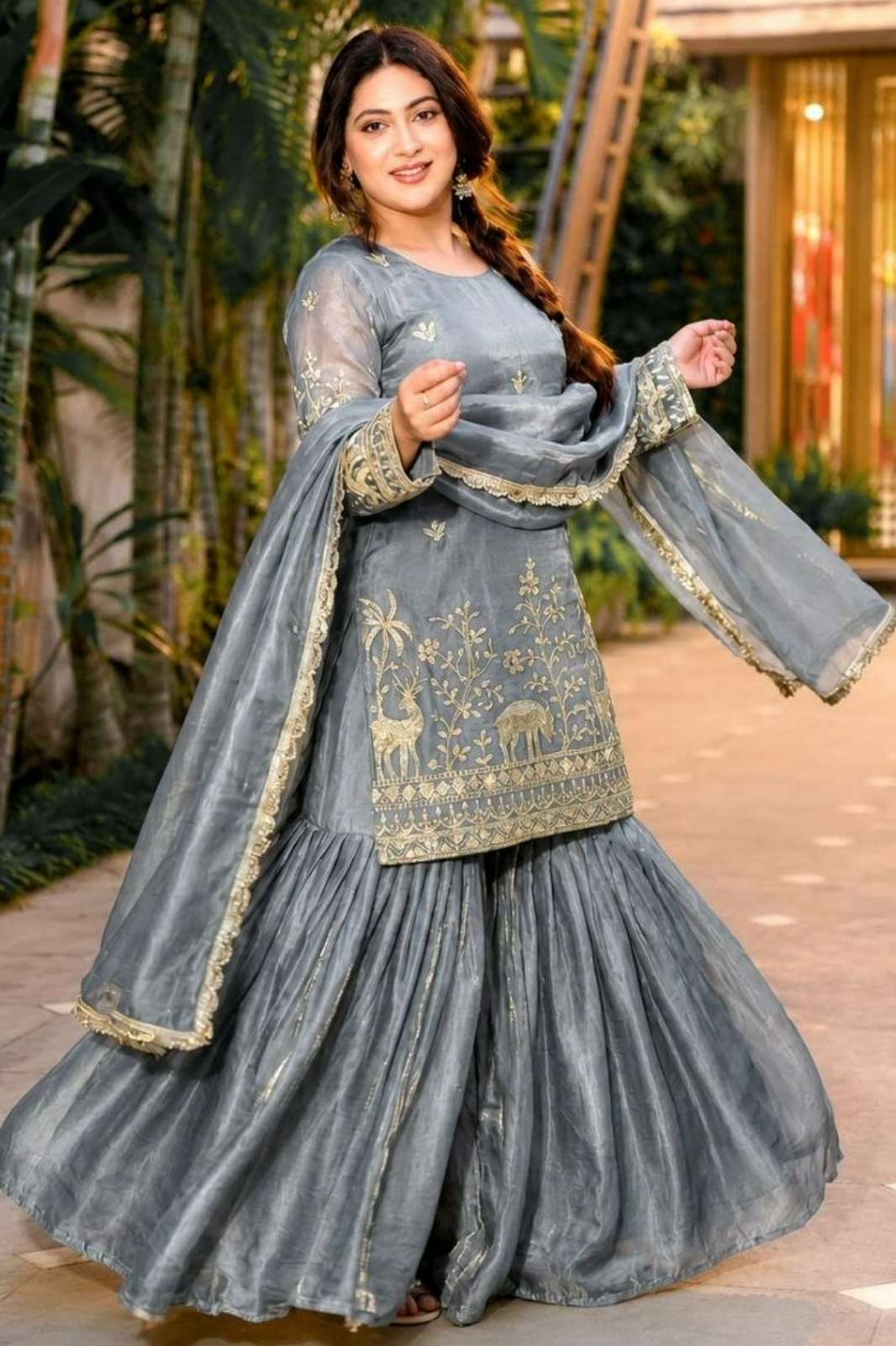 Balaji Emporium DV 23485 Ready to Wear Fandy Silk Sequins & Embroidery Work Suit