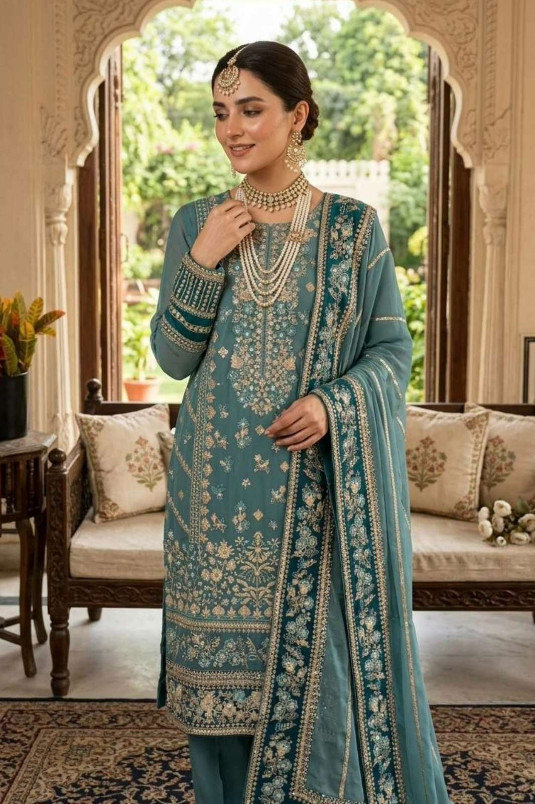 Balaji Emporium DV 26192 Ready to Wear Faux Georgette Suit with Sequins Embroidered work