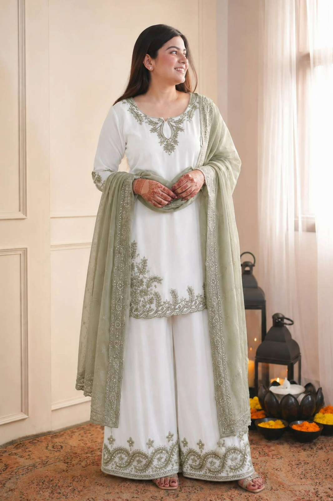 Balaji Emporium HK 1741  Ready to Wear Cotton Embroidery And Sequins Work Suit
