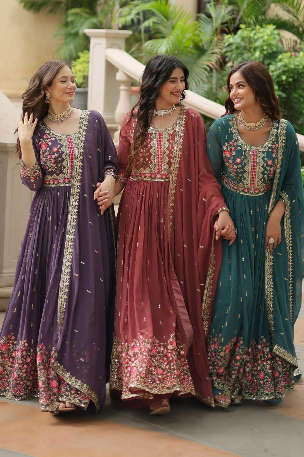 Balaji Emporium LW 9198 Ready to Wear Faux Georgette Suit with Rich Sequins Embroidered work