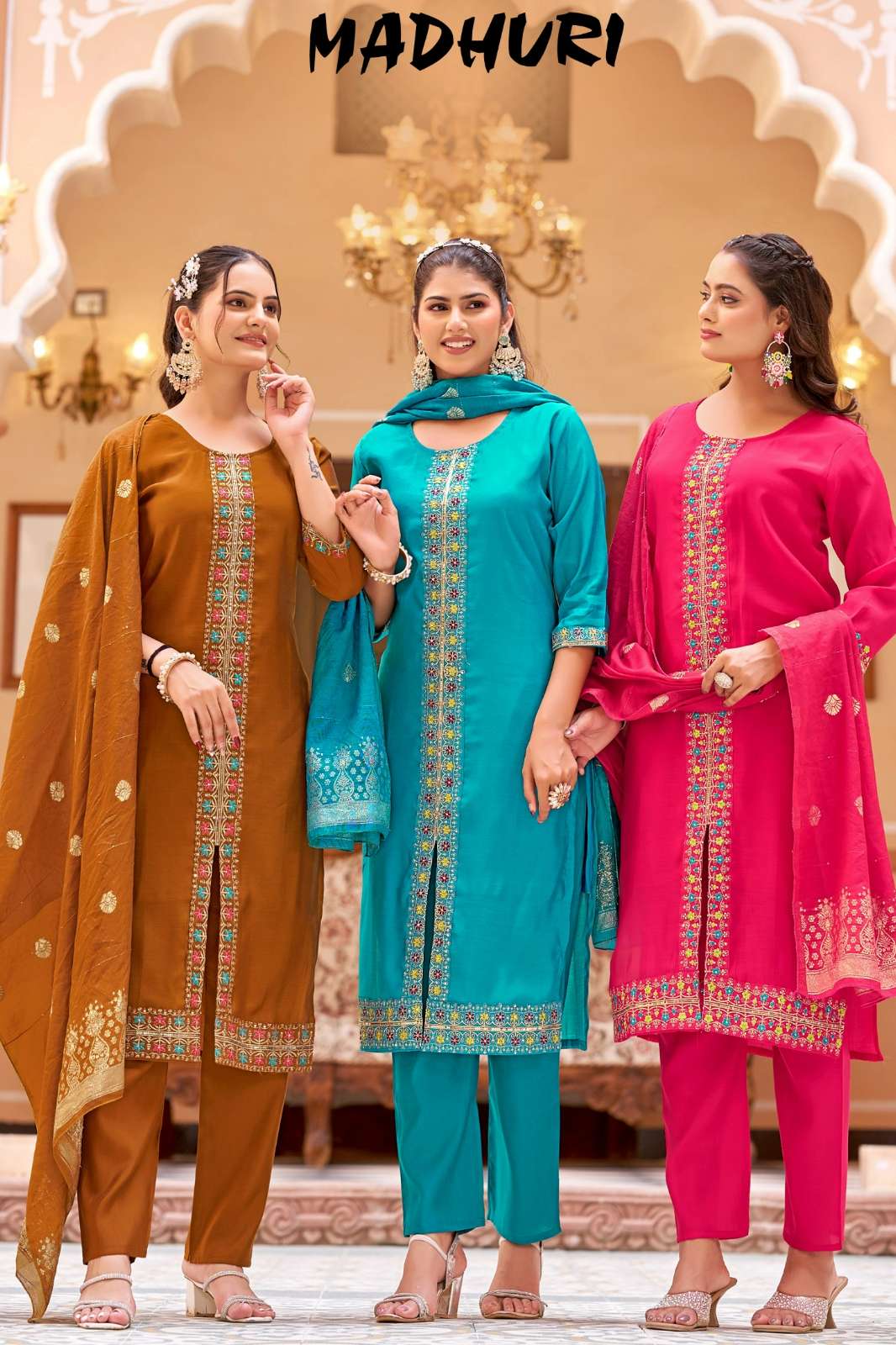 Balaji Emporium MADHURI Ready to Wear Chanderi Embroidery Work Suit