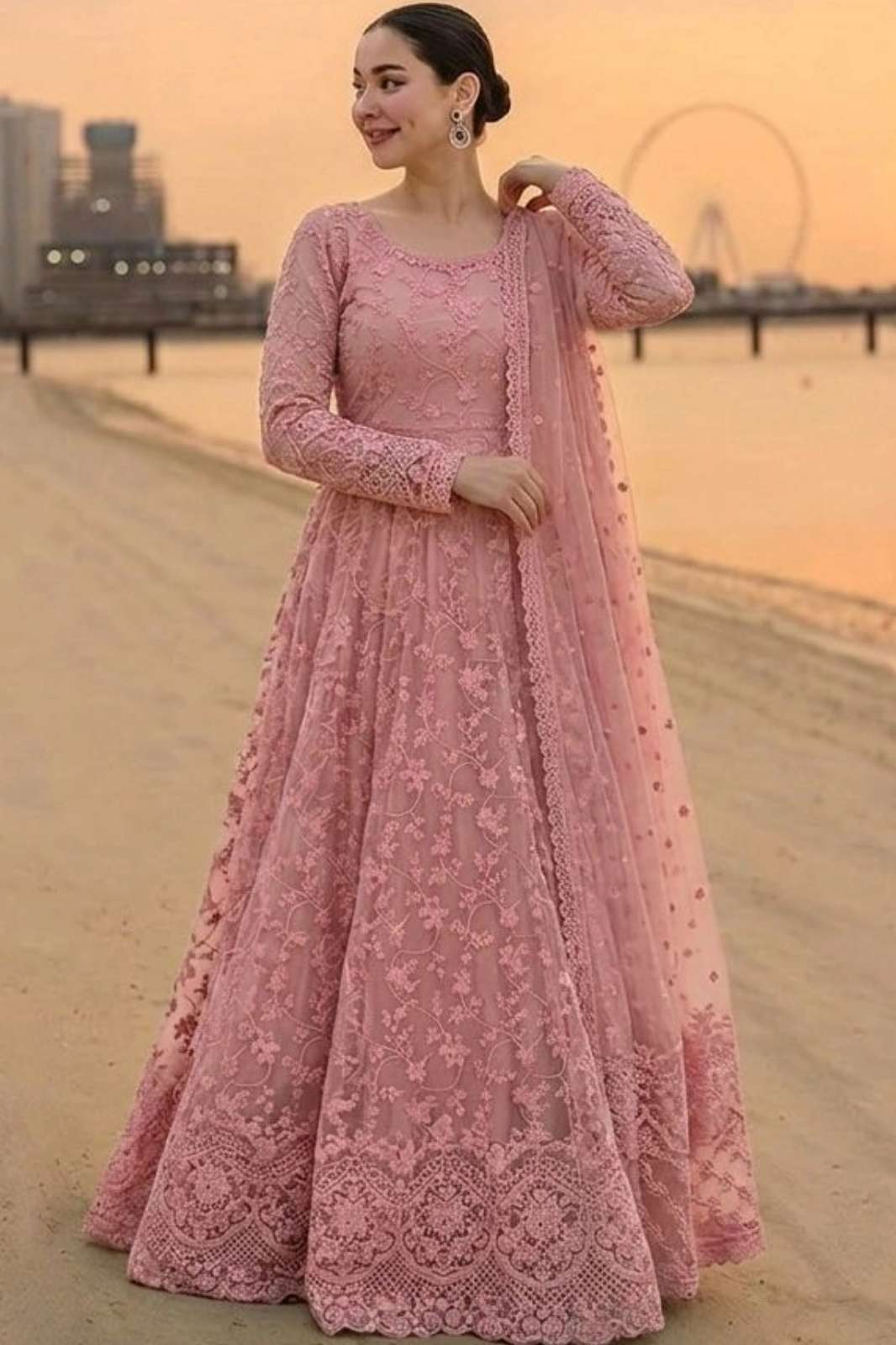 Balaji Emporium NY 23359 Ready to Wear Faux Georgette Embroidery Work Anarkali Suit