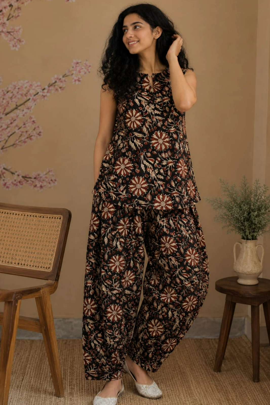 Balaji Emporium RF 23320 Ready To Wear Pure Cotton Handblock Printed Farsi Salwar Suit 