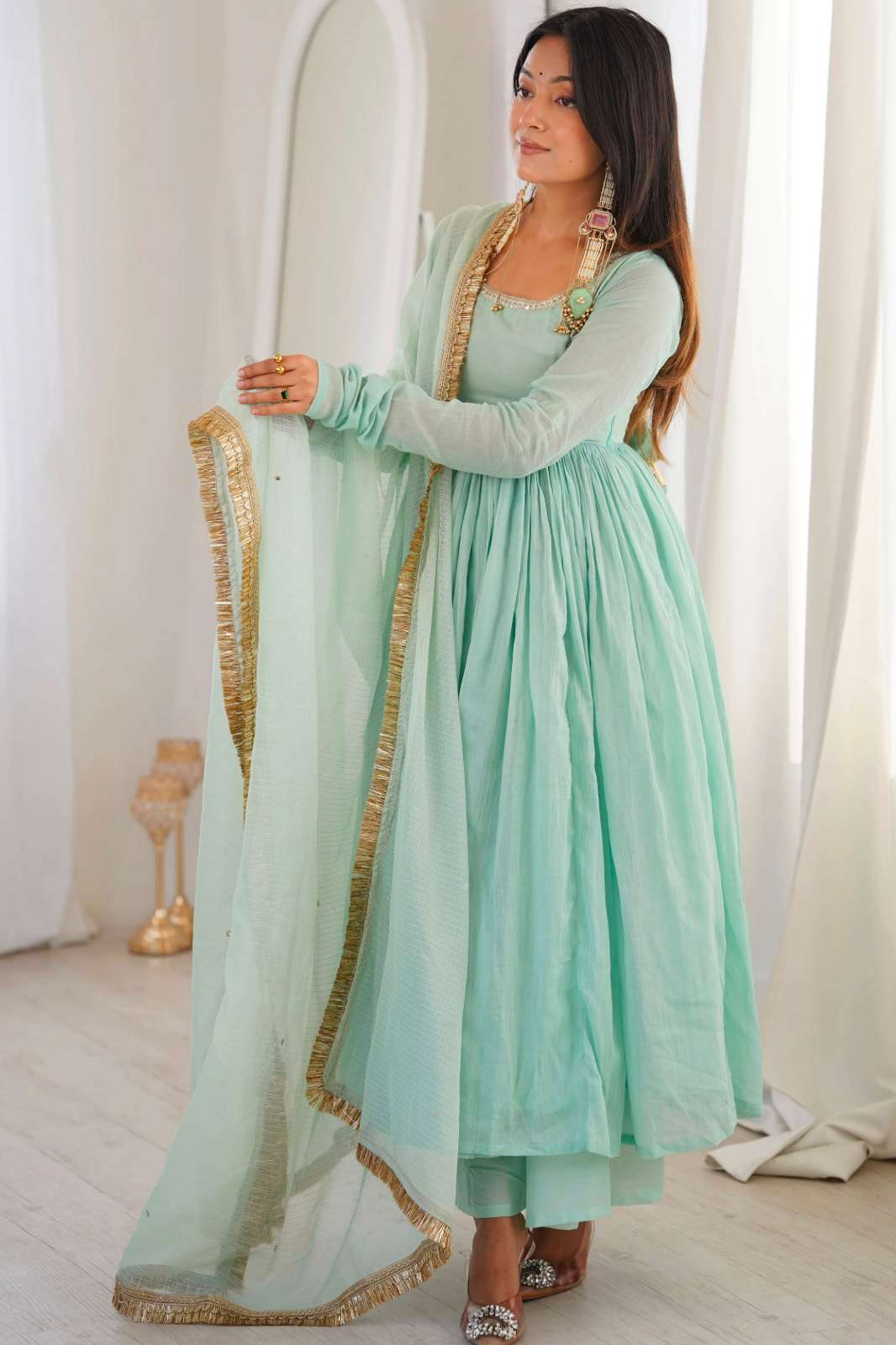 Balaji Emporium ZF 23402 Ready to Wear Faux Georgette Lace Work Anarkali Suit